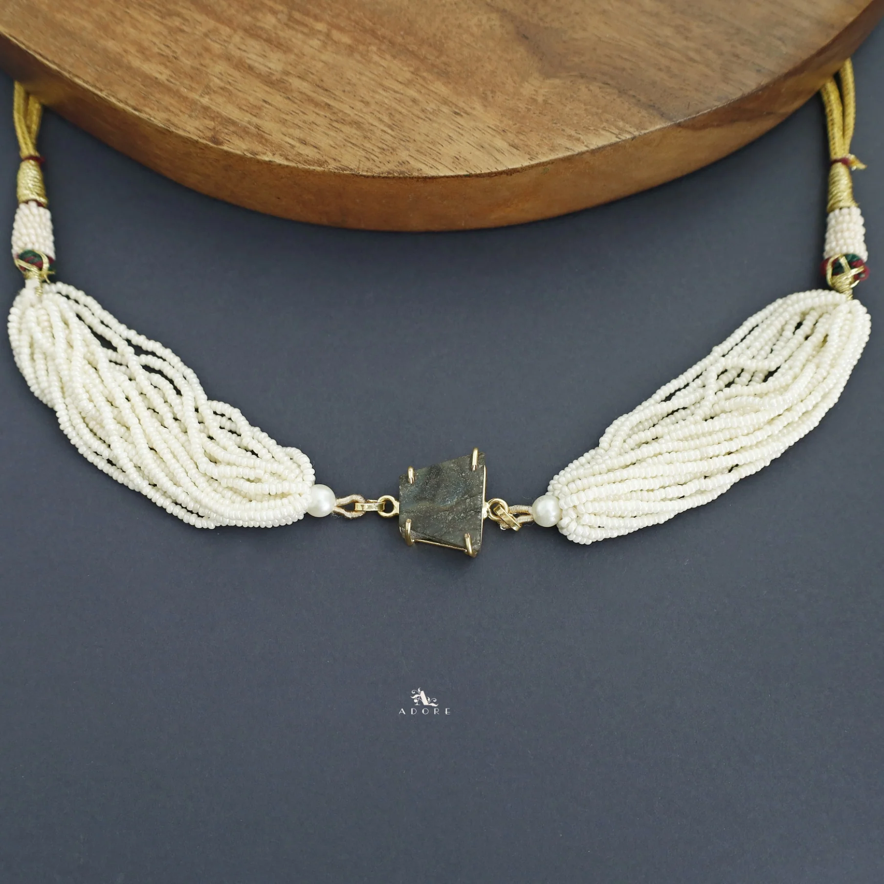 Ishani Raw Stone Pearl Choker - Image 11