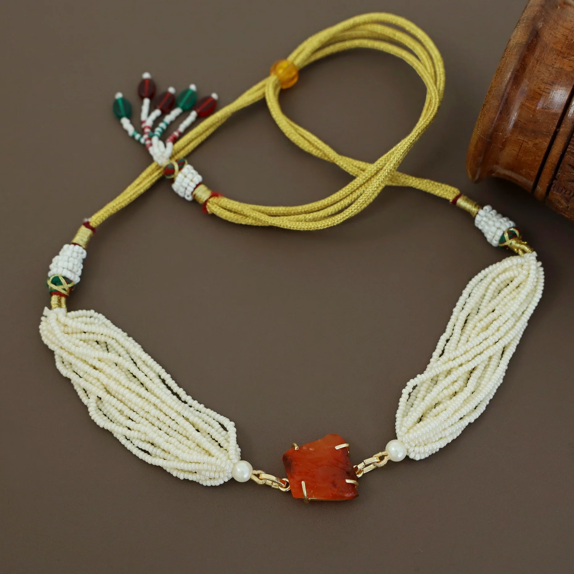 Ishani Raw Stone Pearl Choker - Image 12