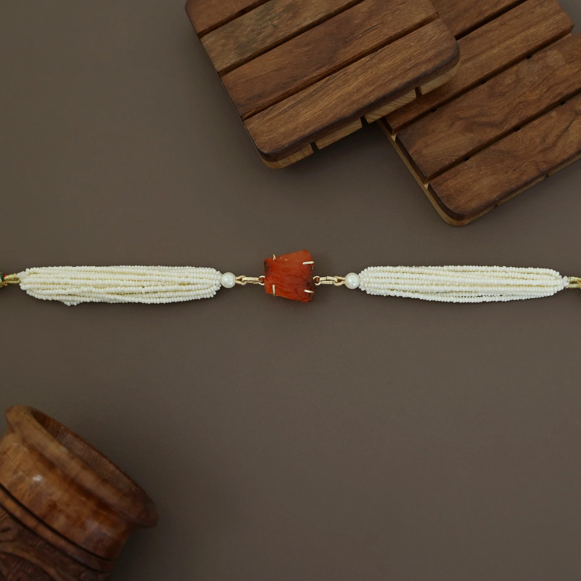 Ishani Raw Stone Pearl Choker - Image 13