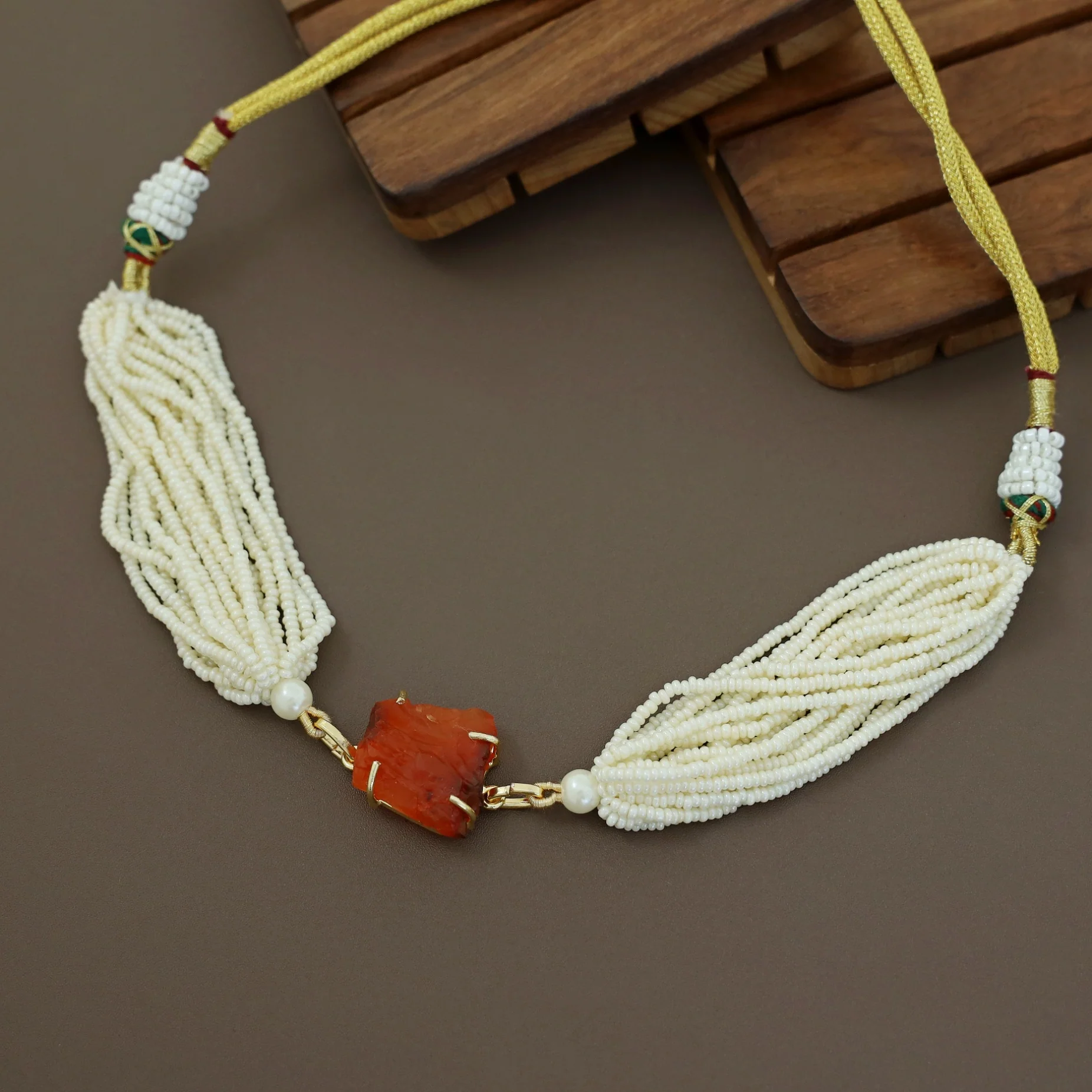 Ishani Raw Stone Pearl Choker - Image 2