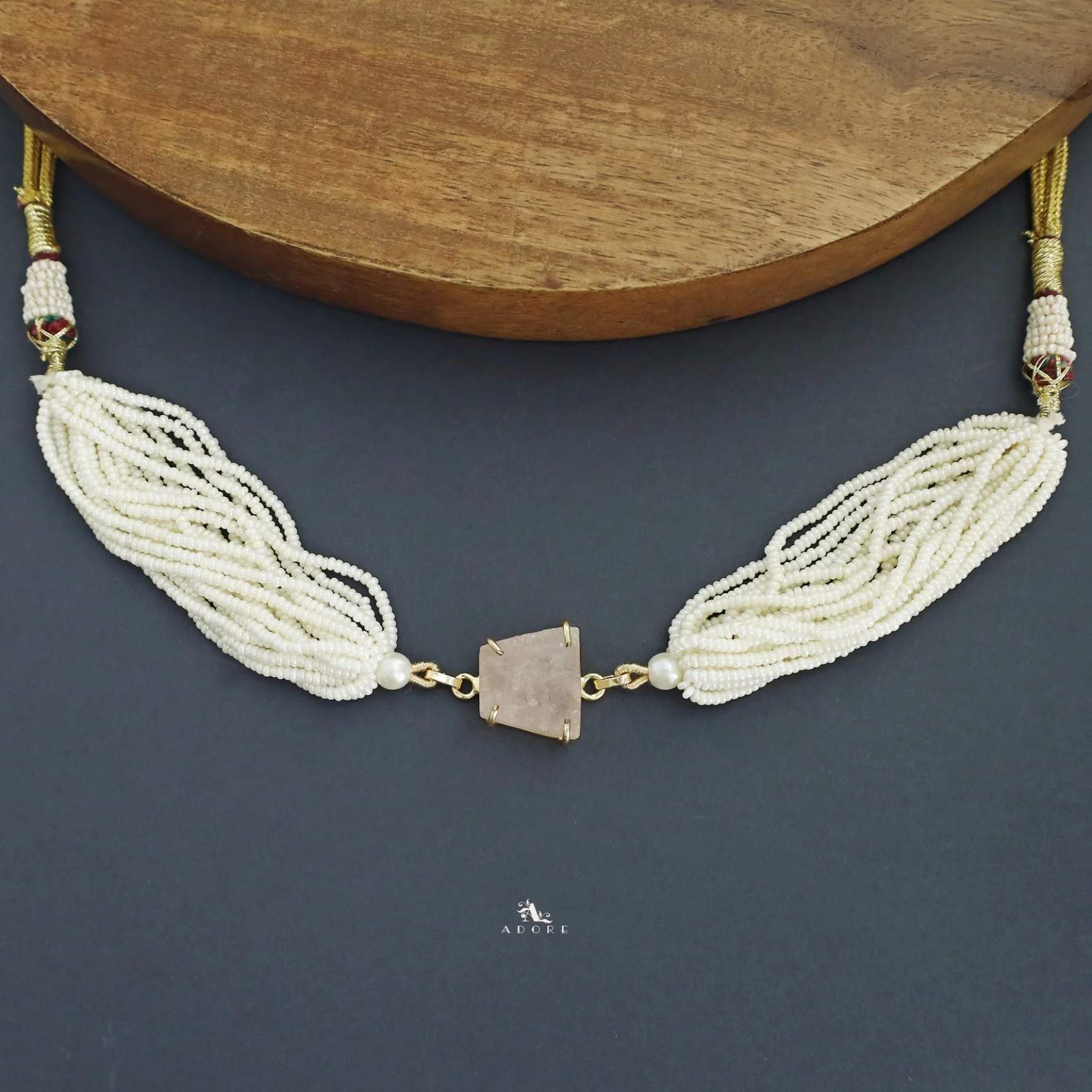 Ishani Raw Stone Pearl Choker - Image 9