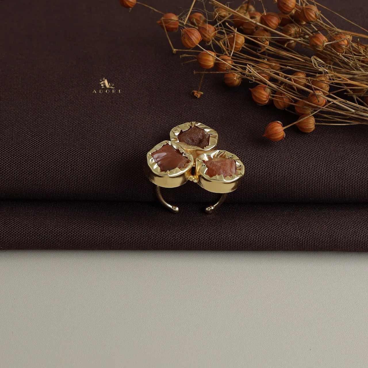 Ivona 3 Raw Stone Ring - Image 3
