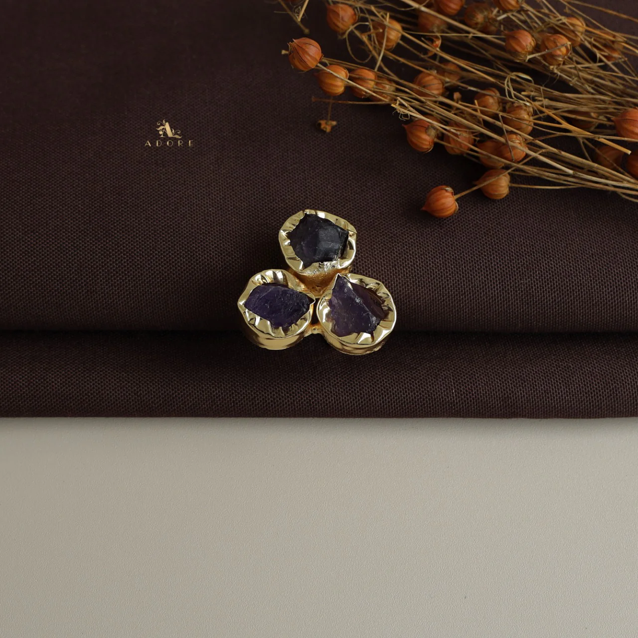 Ivona 3 Raw Stone Ring - Image 4