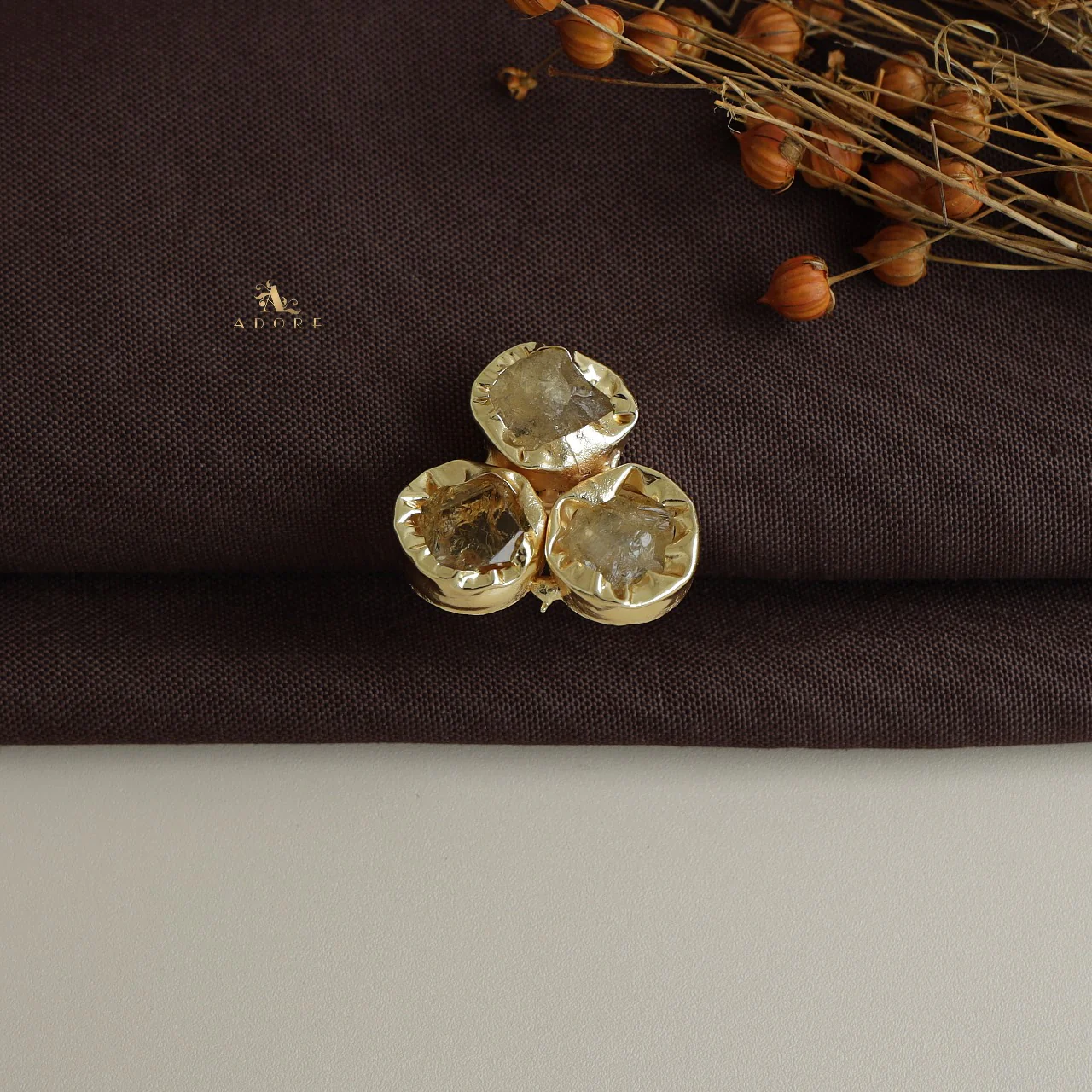 Ivona 3 Raw Stone Ring - Image 5