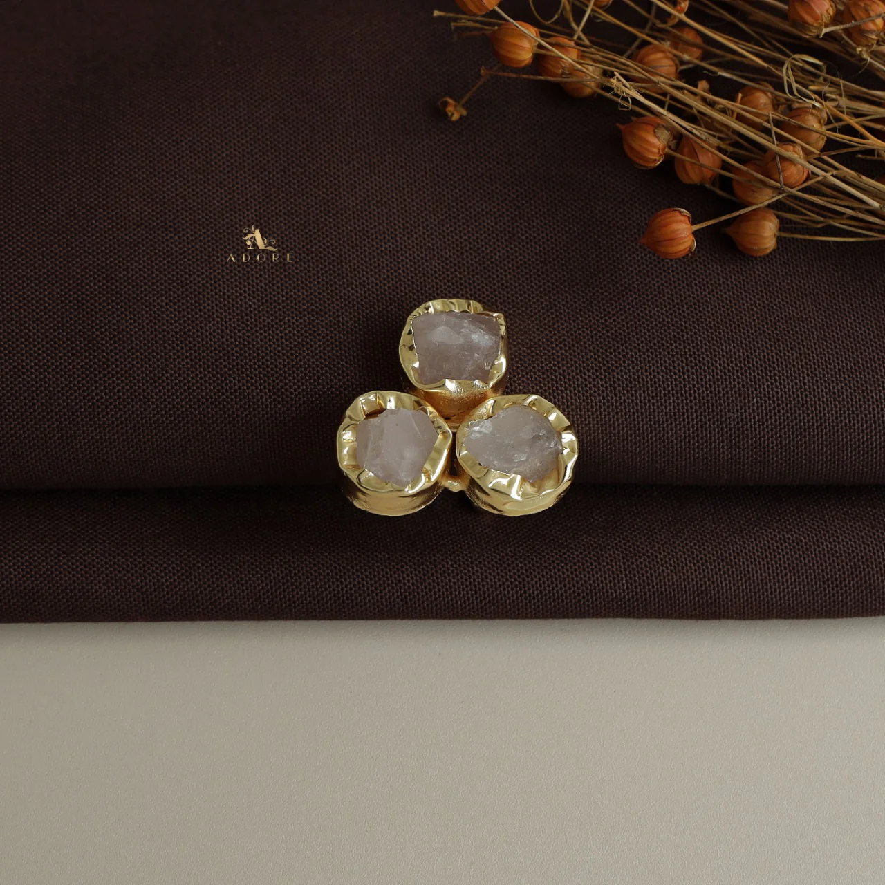 Ivona 3 Raw Stone Ring - Image 6