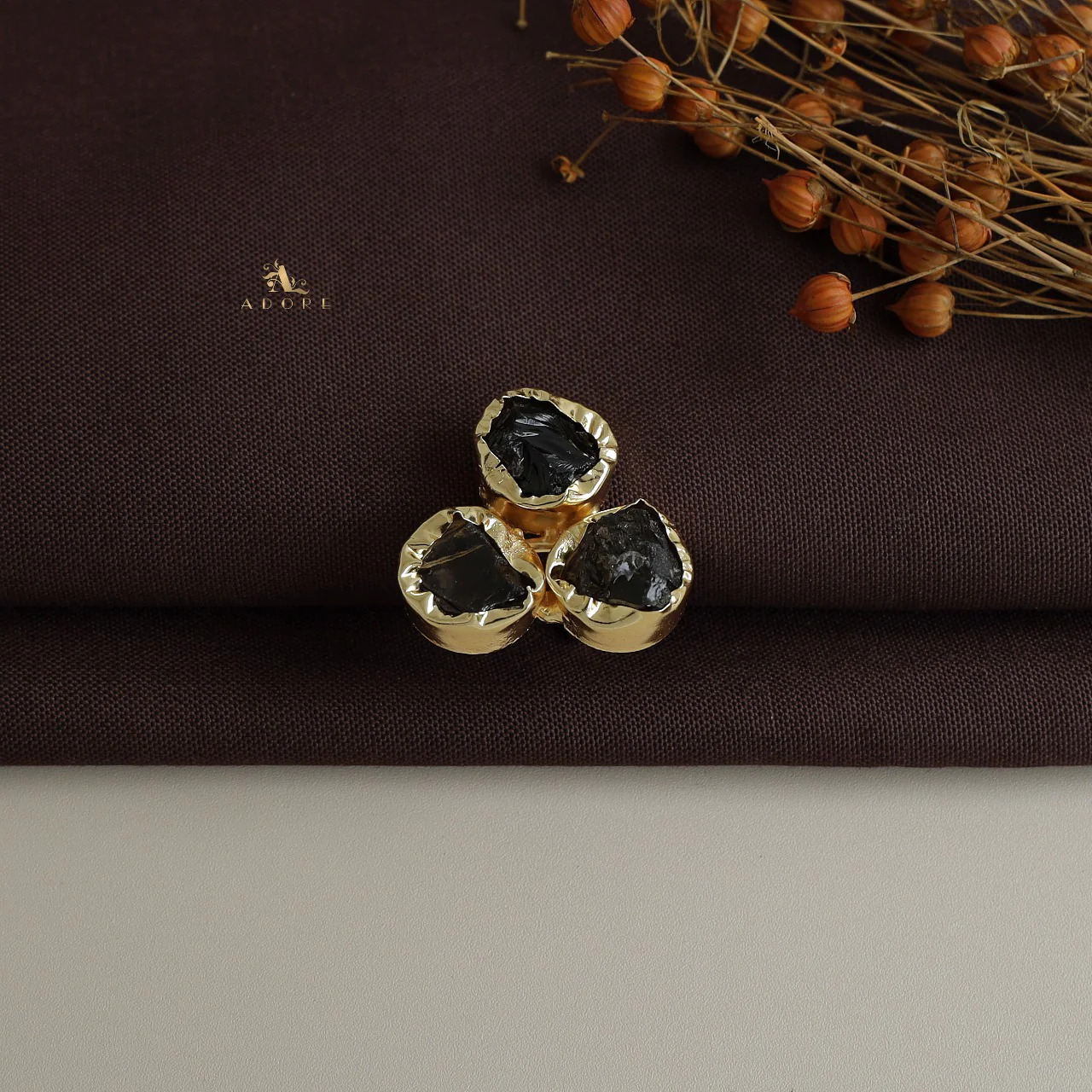 Ivona 3 Raw Stone Ring - Image 7