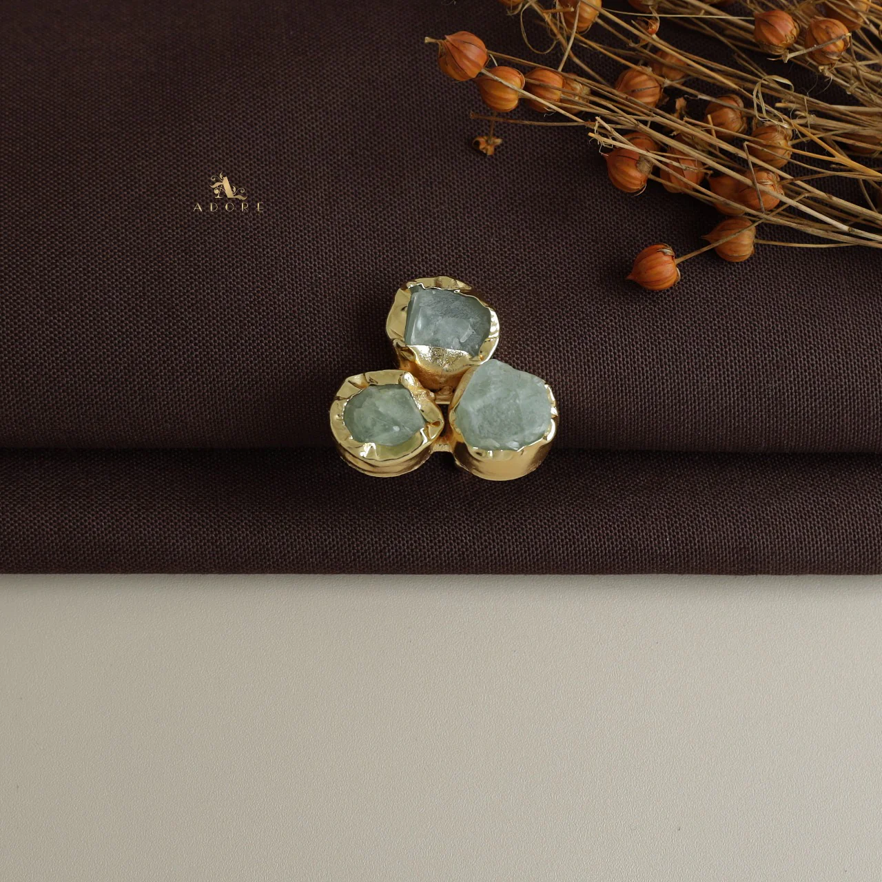 Ivona 3 Raw Stone Ring - Image 8