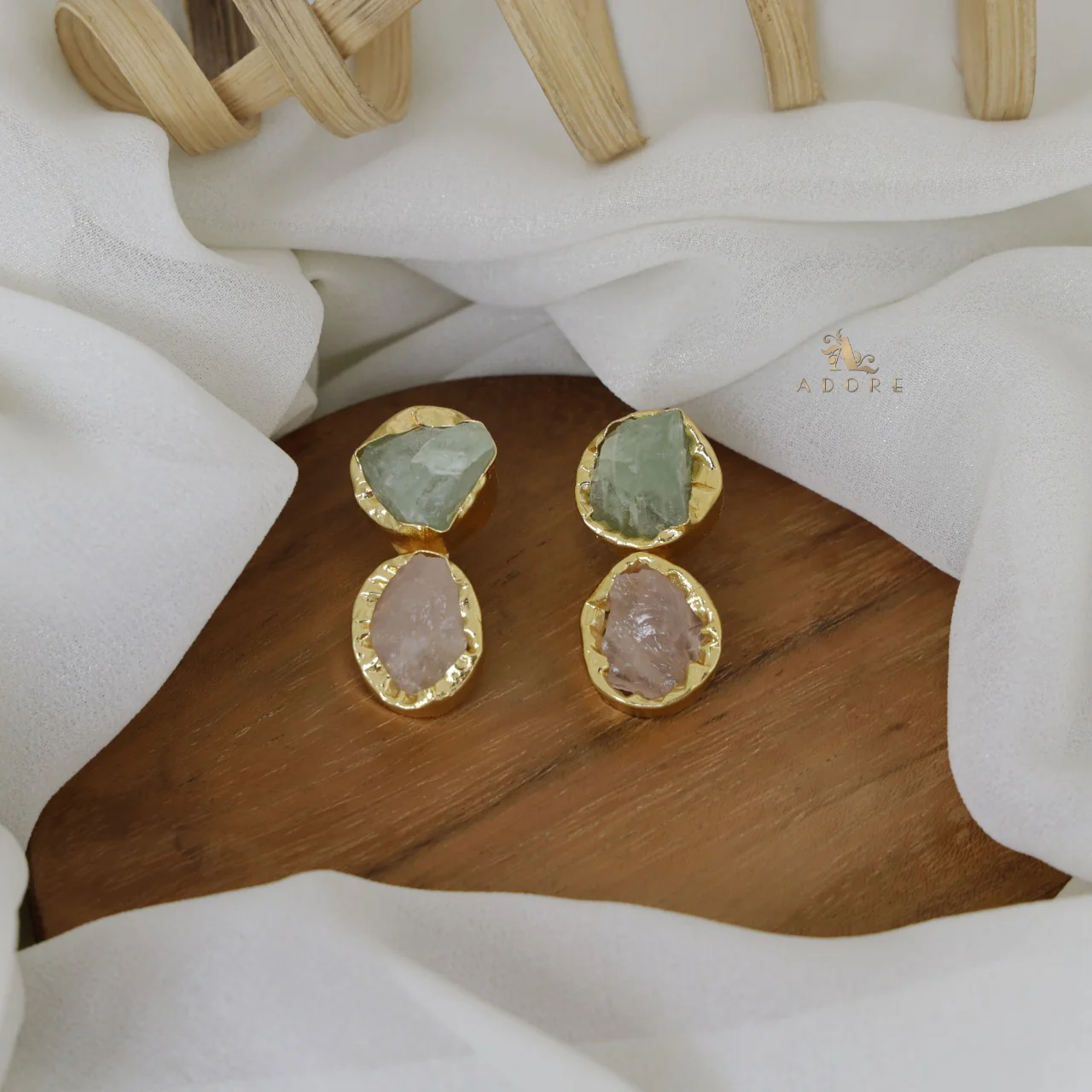Ivona Dual Raw Stone Earring - Image 14