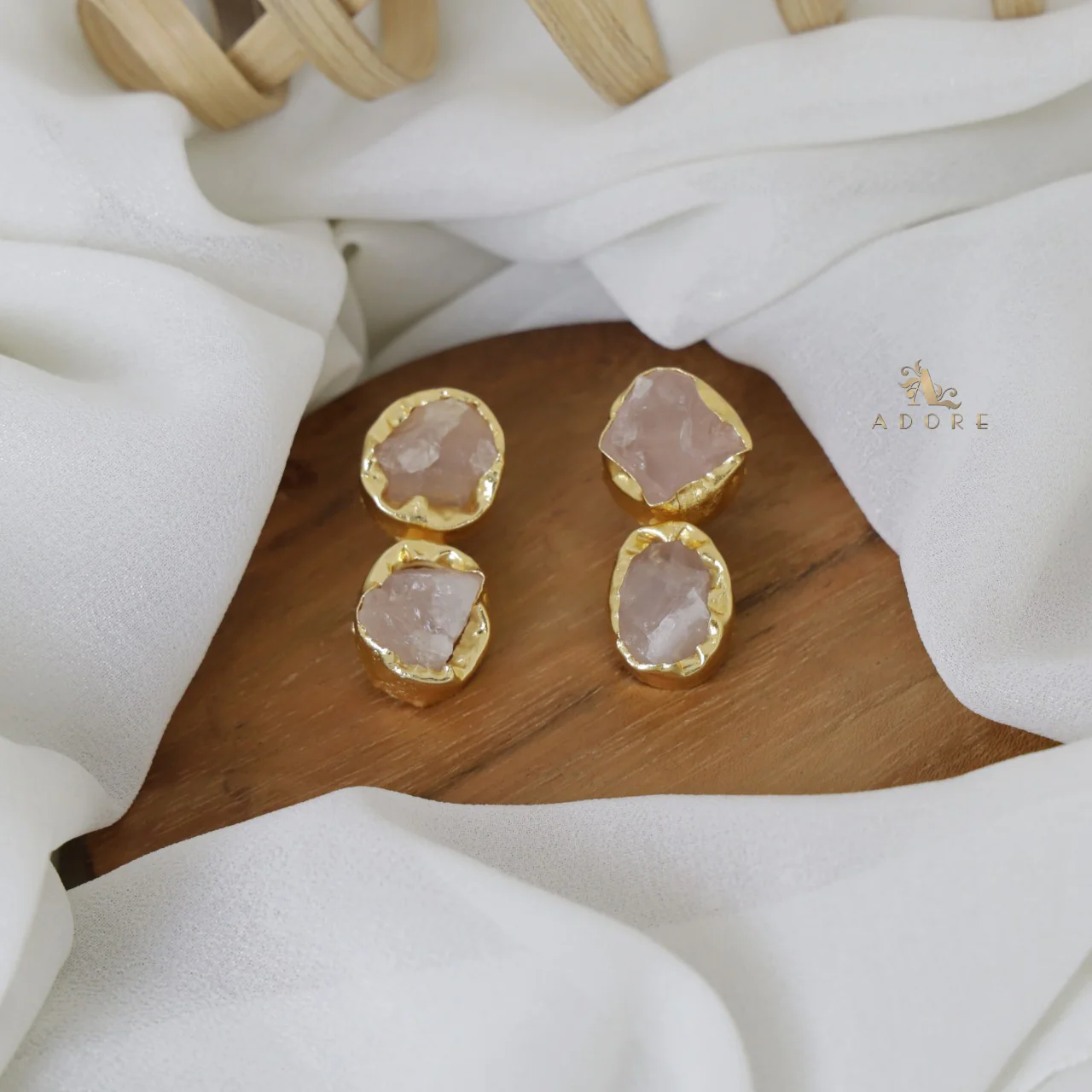 Ivona Dual Raw Stone Earring - Image 17