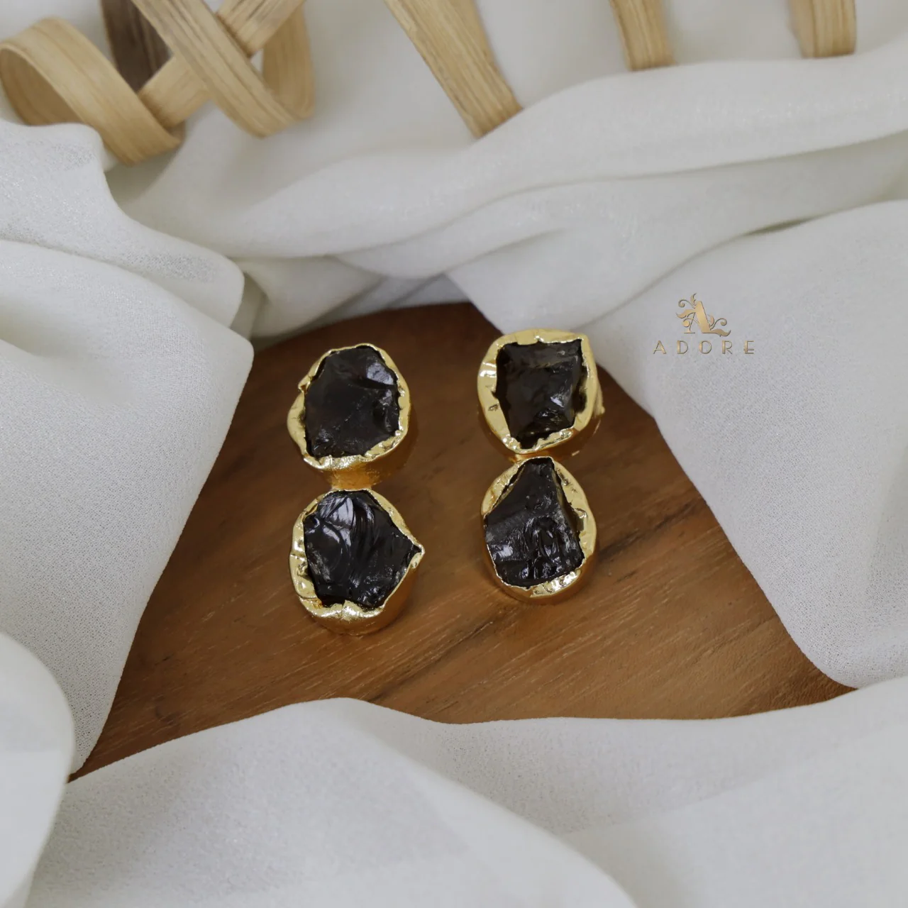 Ivona Dual Raw Stone Earring - Image 18