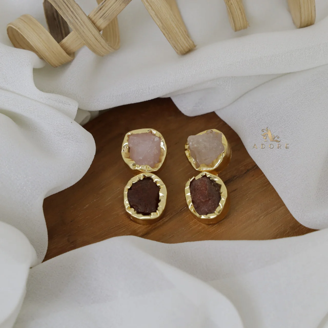 Ivona Dual Raw Stone Earring - Image 19