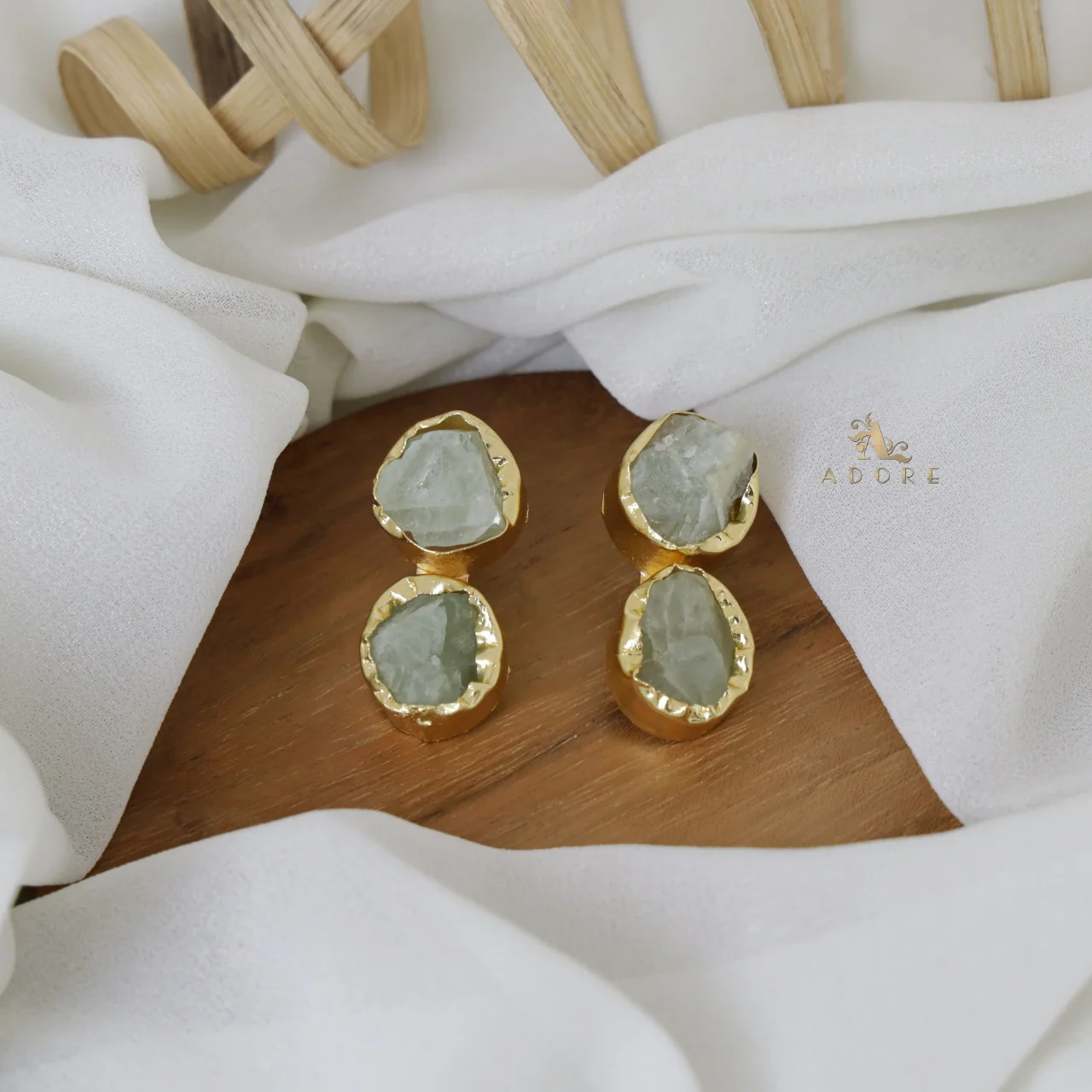 Ivona Dual Raw Stone Earring - Image 20