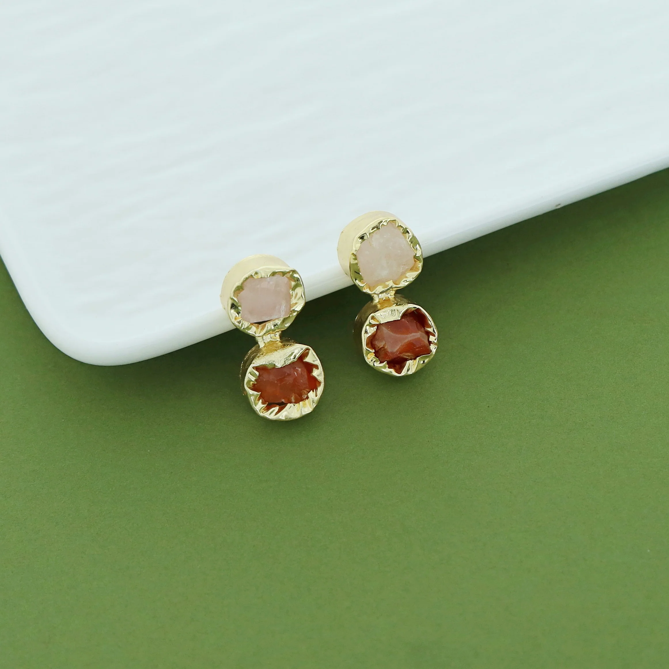 Ivona Dual Raw Stone Earring - Image 23