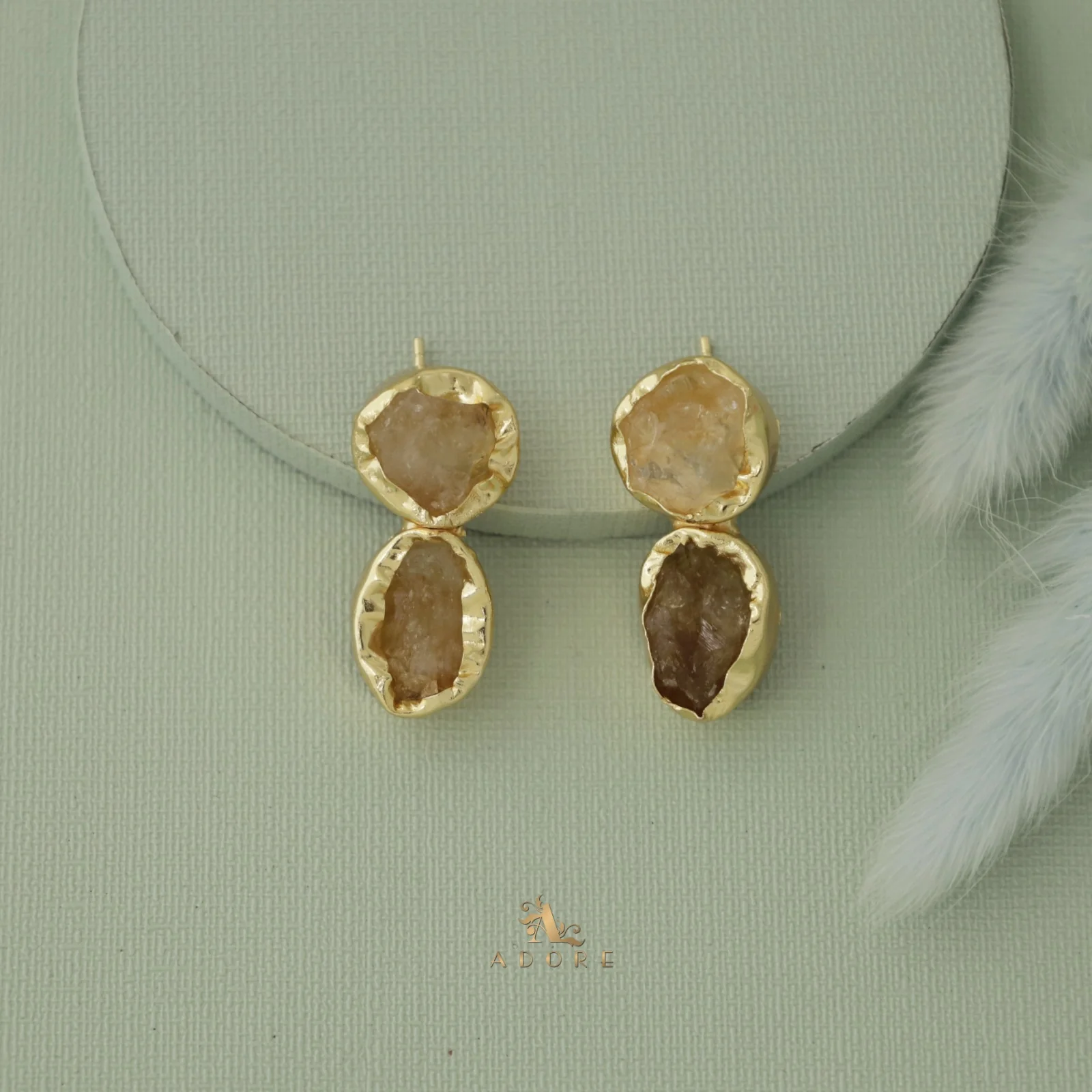 Ivona Dual Raw Stone Earring - Image 24