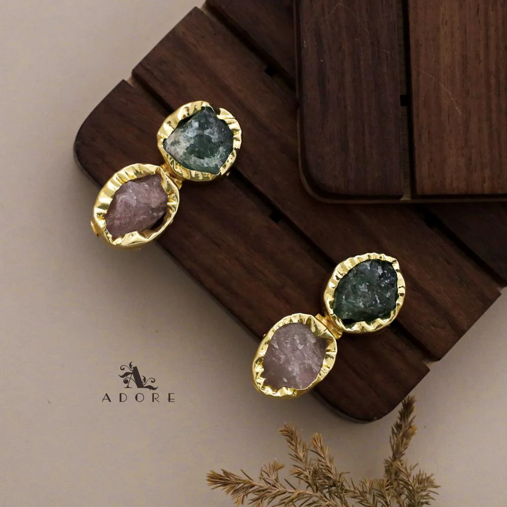Ivona Dual Raw Stone Earring - Image 26