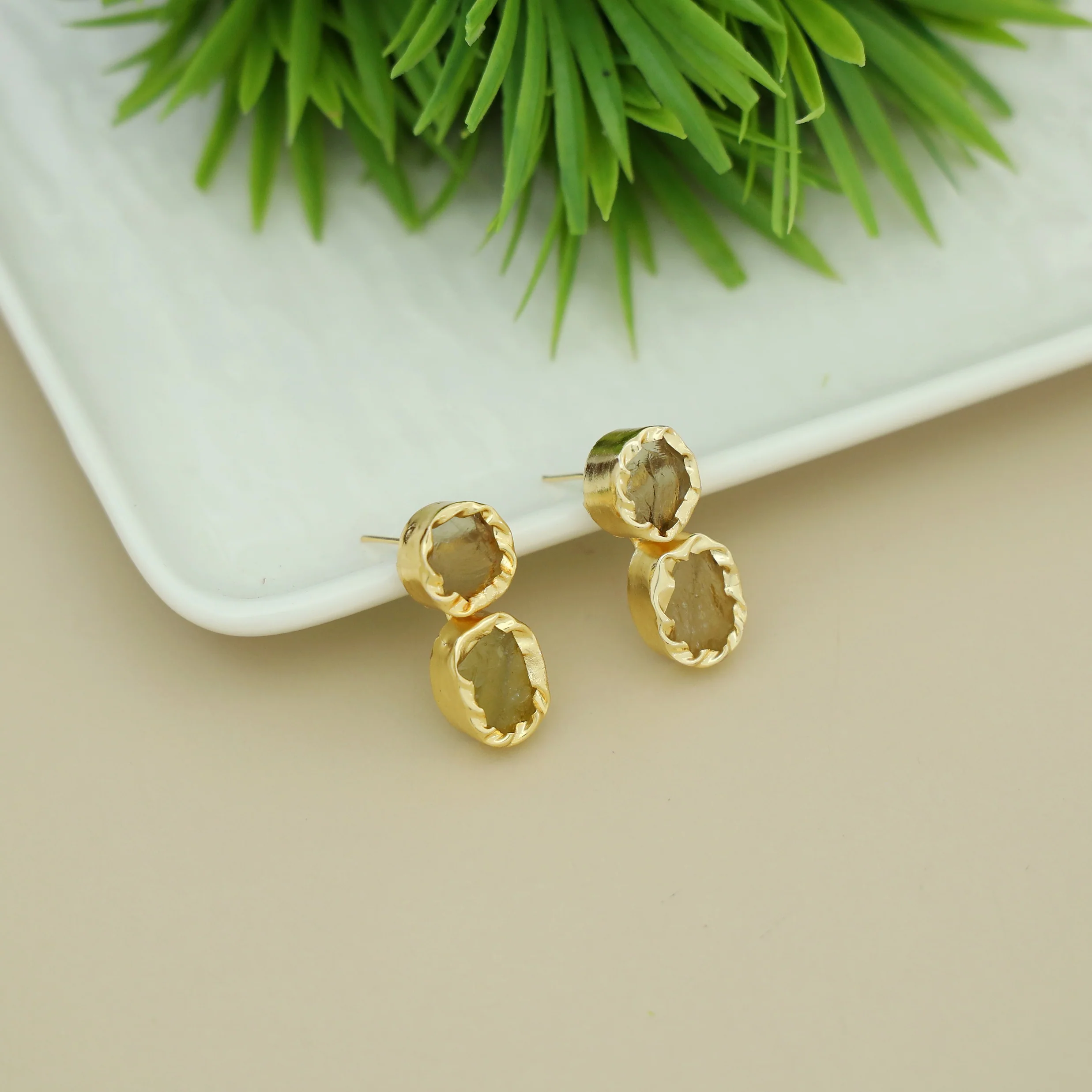Ivona Dual Raw Stone Earring - Image 29