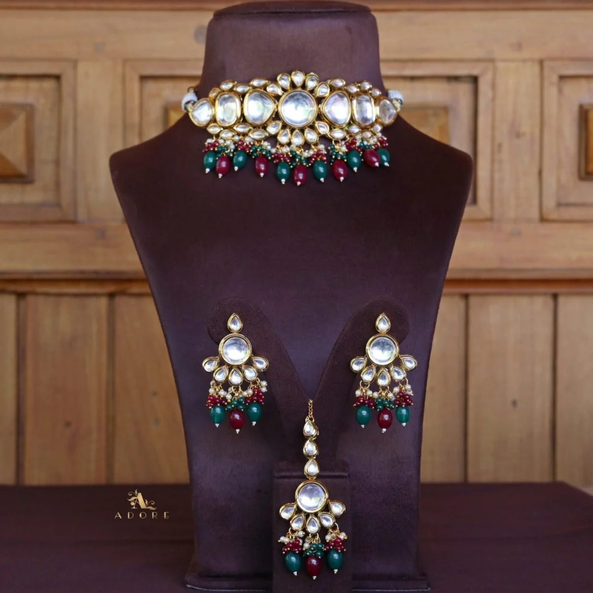 Jaanviya Kundan Choker Bridal Set - Image 2