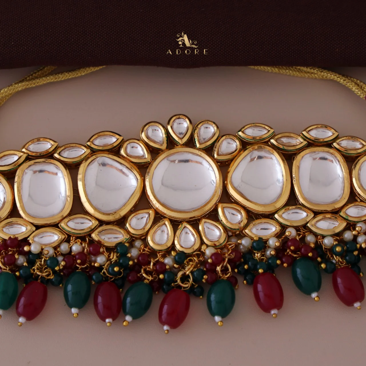 Jaanviya Kundan Choker Bridal Set - Image 5