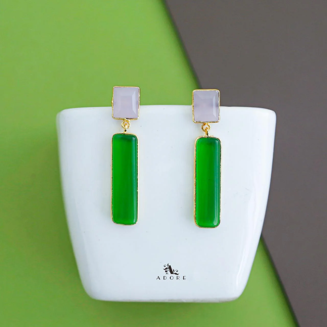 Jaarvi Dual Rectangle Earring - Image 3