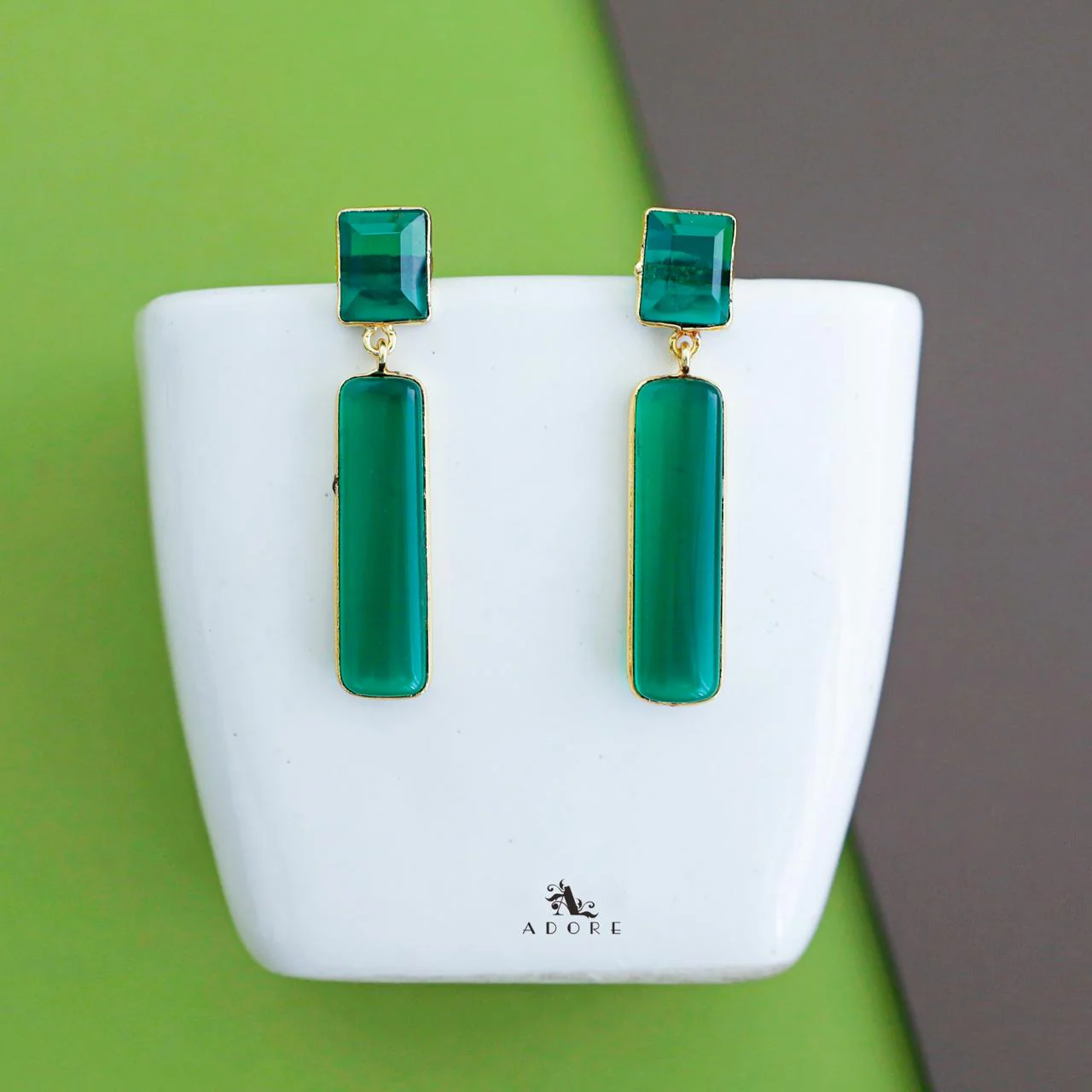 Jaarvi Dual Rectangle Earring - Image 5