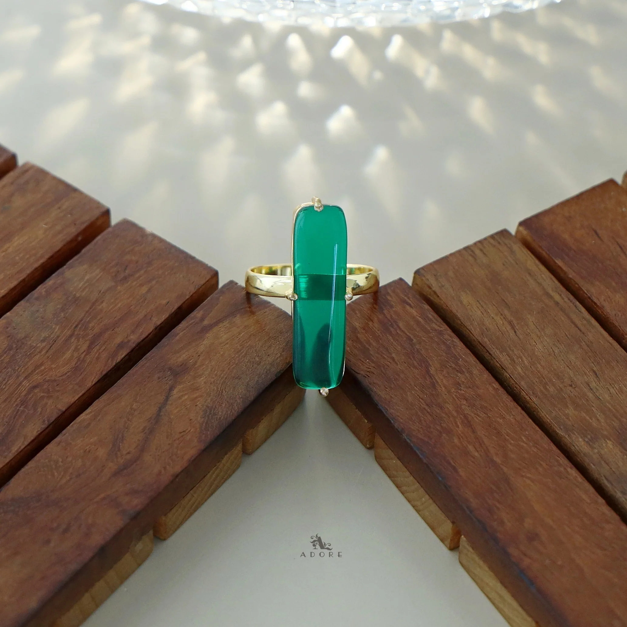 Jaarvi Glossy Rectangle Ring - Image 9