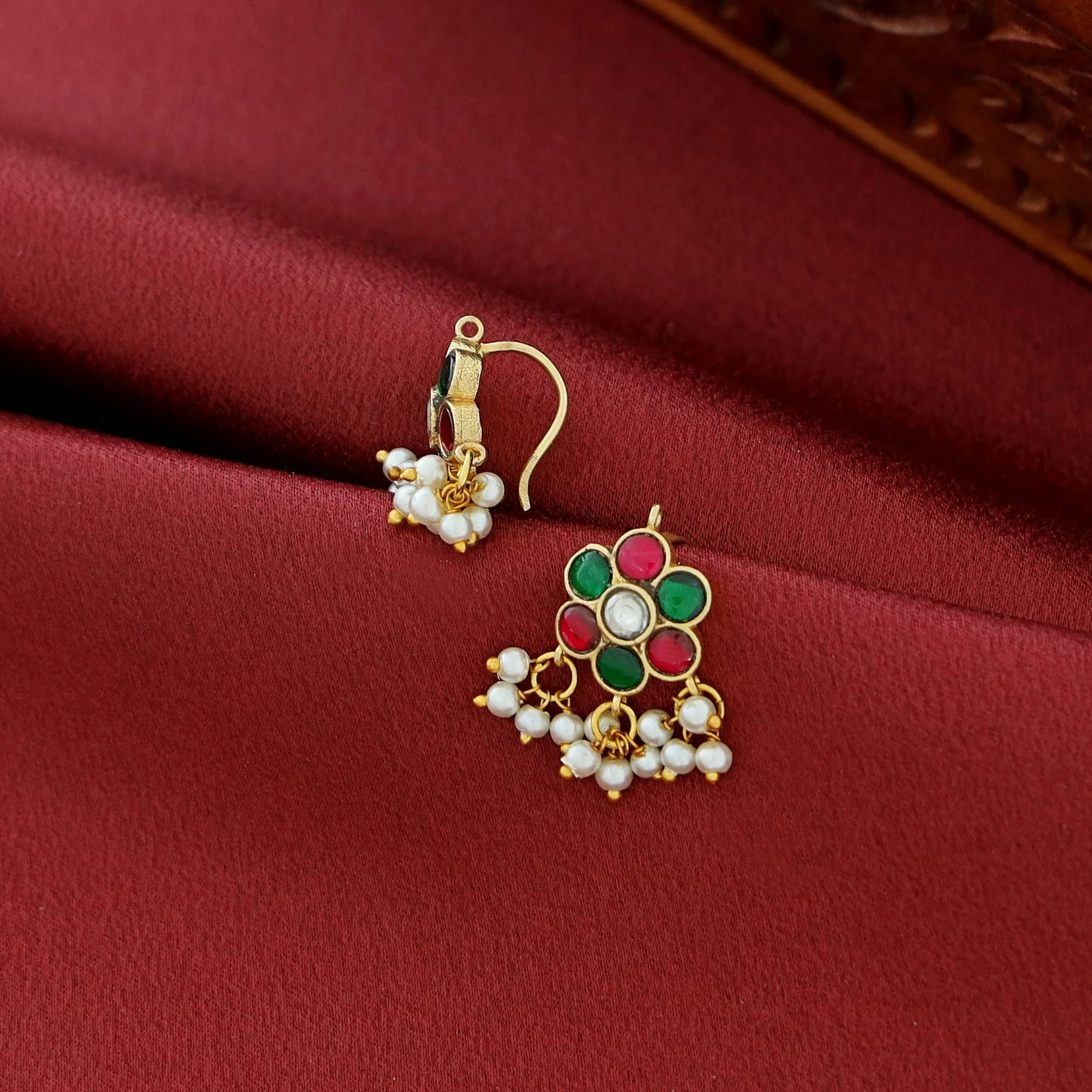 Jadau Kundan Designer Pearl Bugadi (Set Of 2) - Image 17