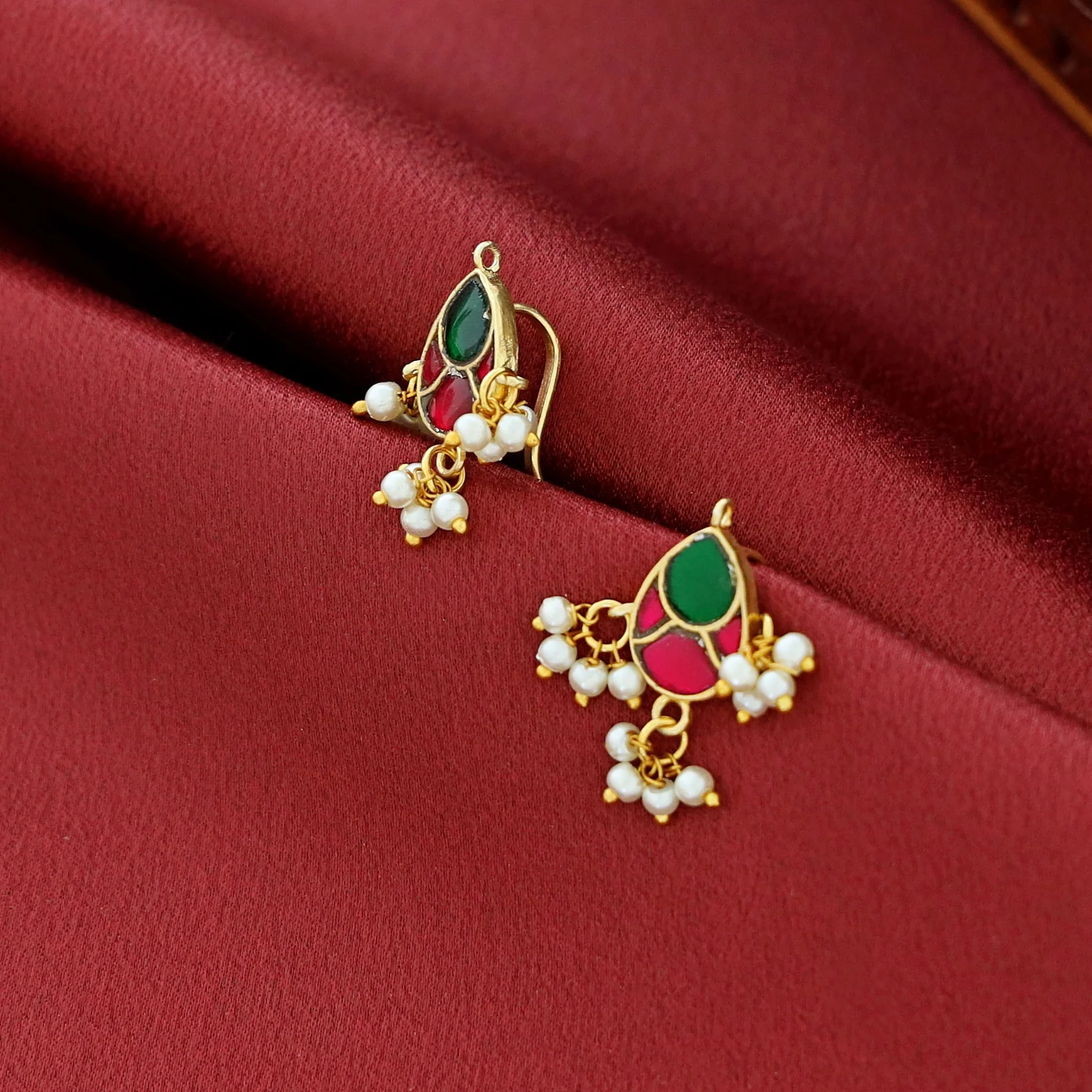 Jadau Kundan Designer Pearl Bugadi (Set Of 2) - Image 18