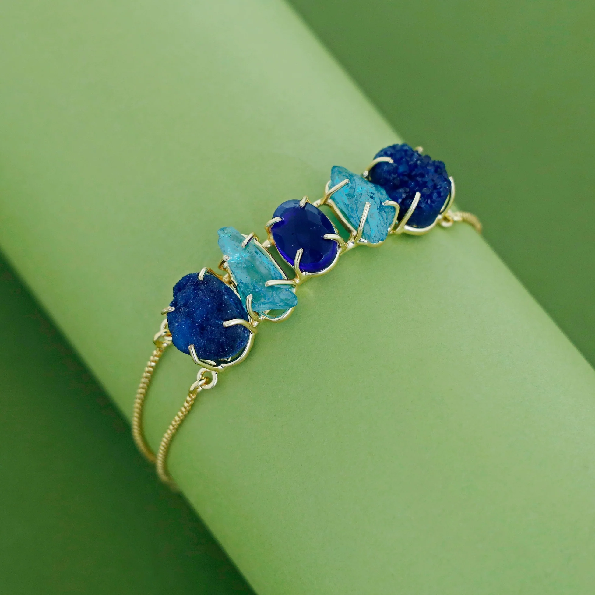 Jaena Claw Dyed + Glossy + Druzy Stone Bracelet - Image 6
