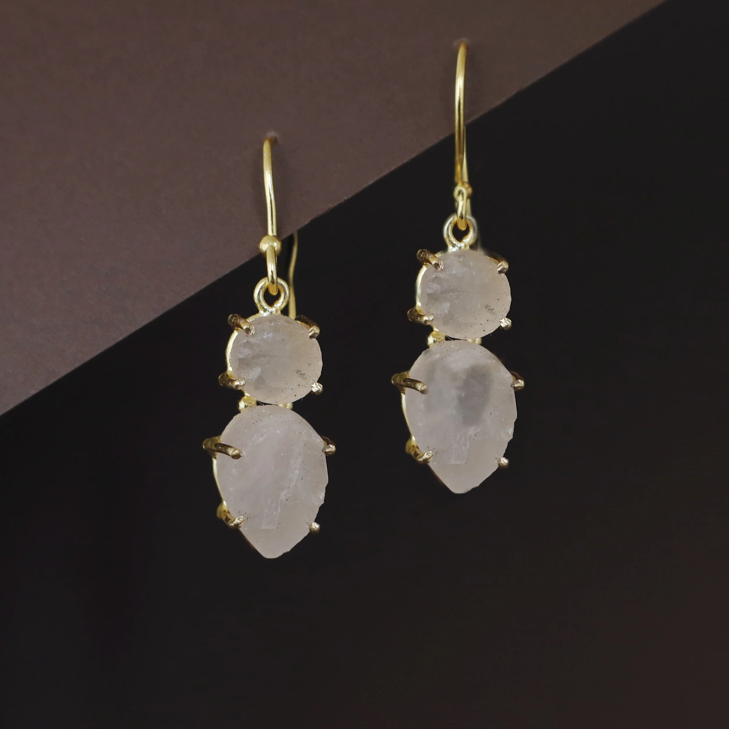 Jaxie Claw Circle Drop Raw Stone Drop - Image 3