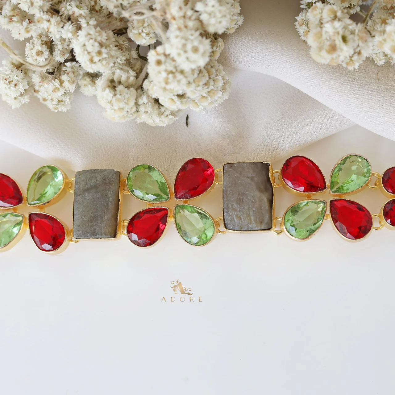 Jemelya Glossy Flower Choker - Image 2