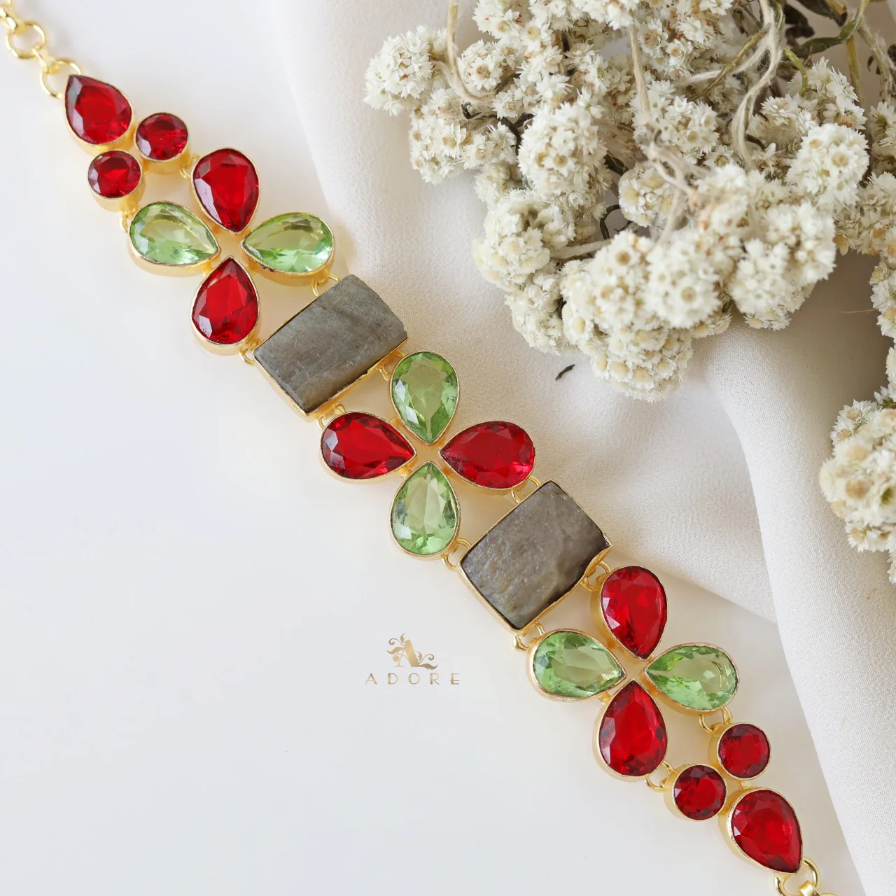 Jemelya Glossy Flower Choker - Image 3