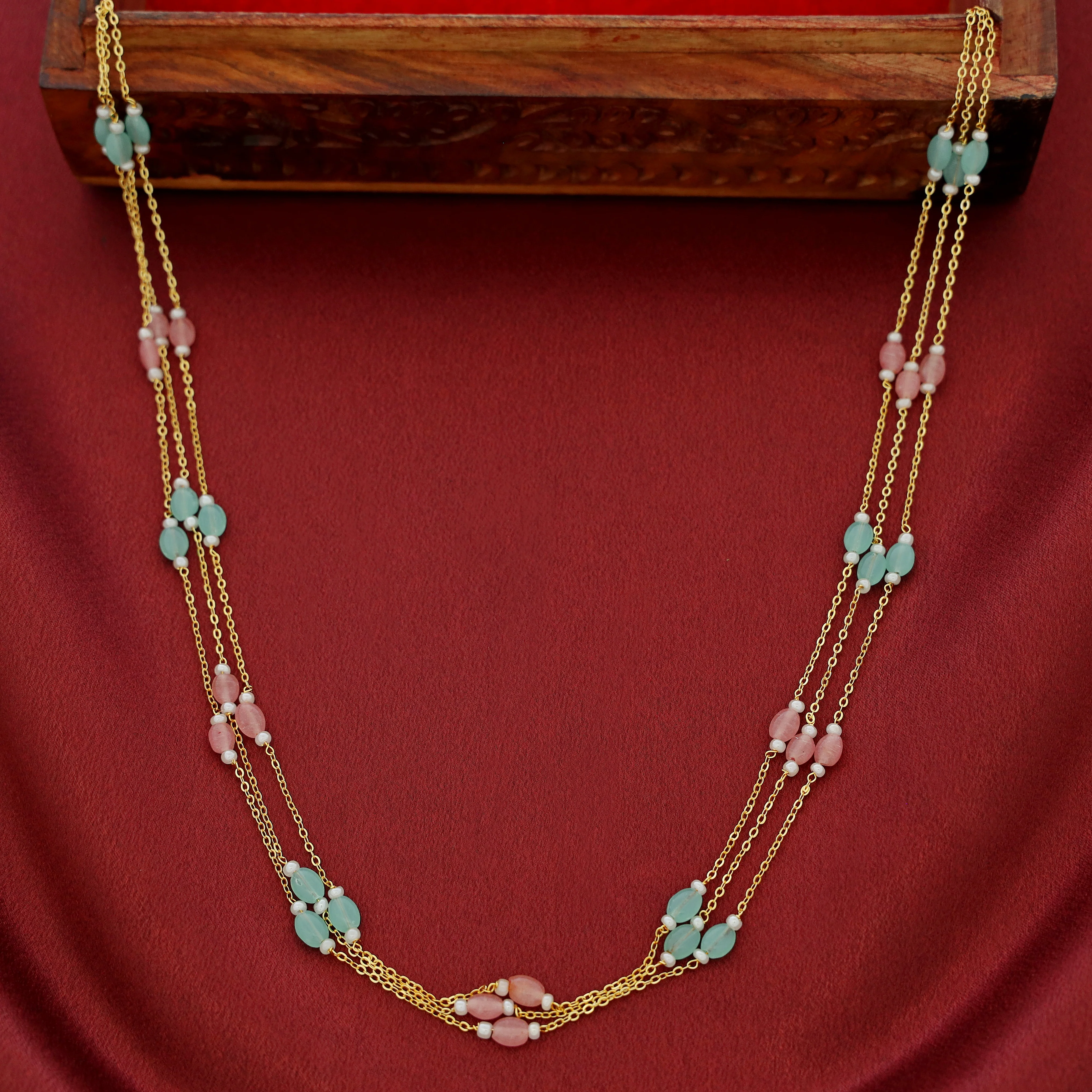 Tenile 3 Layer Beaded Neckpiece - Image 2