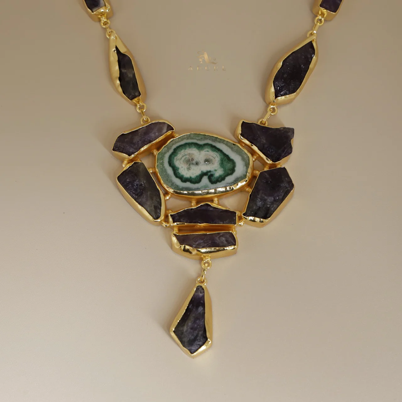 Jovika Raw Stone + Agate Neckpiece - Image 7