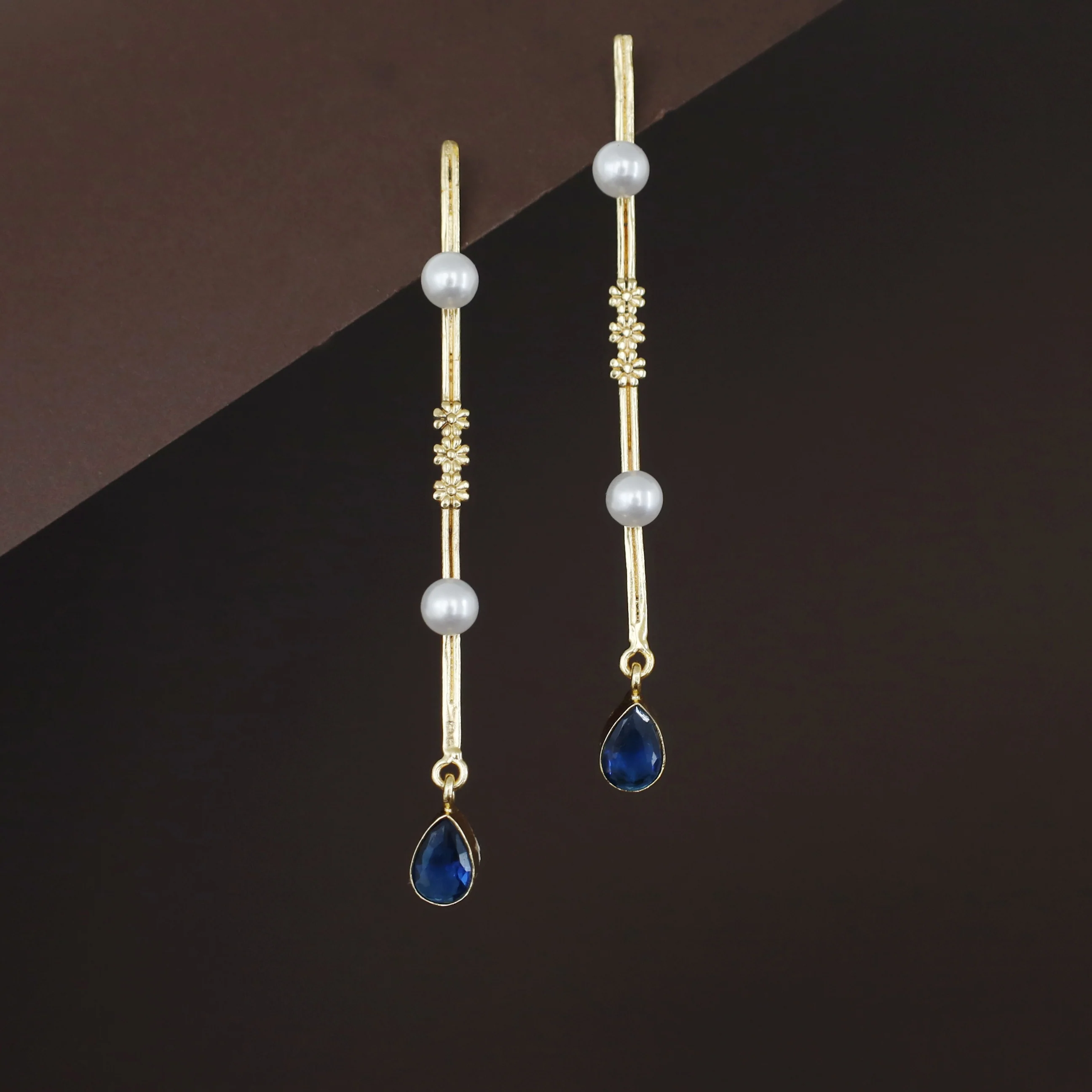 Jovita Dual Pearl + Glossy Drop Stick Earring - Image 5