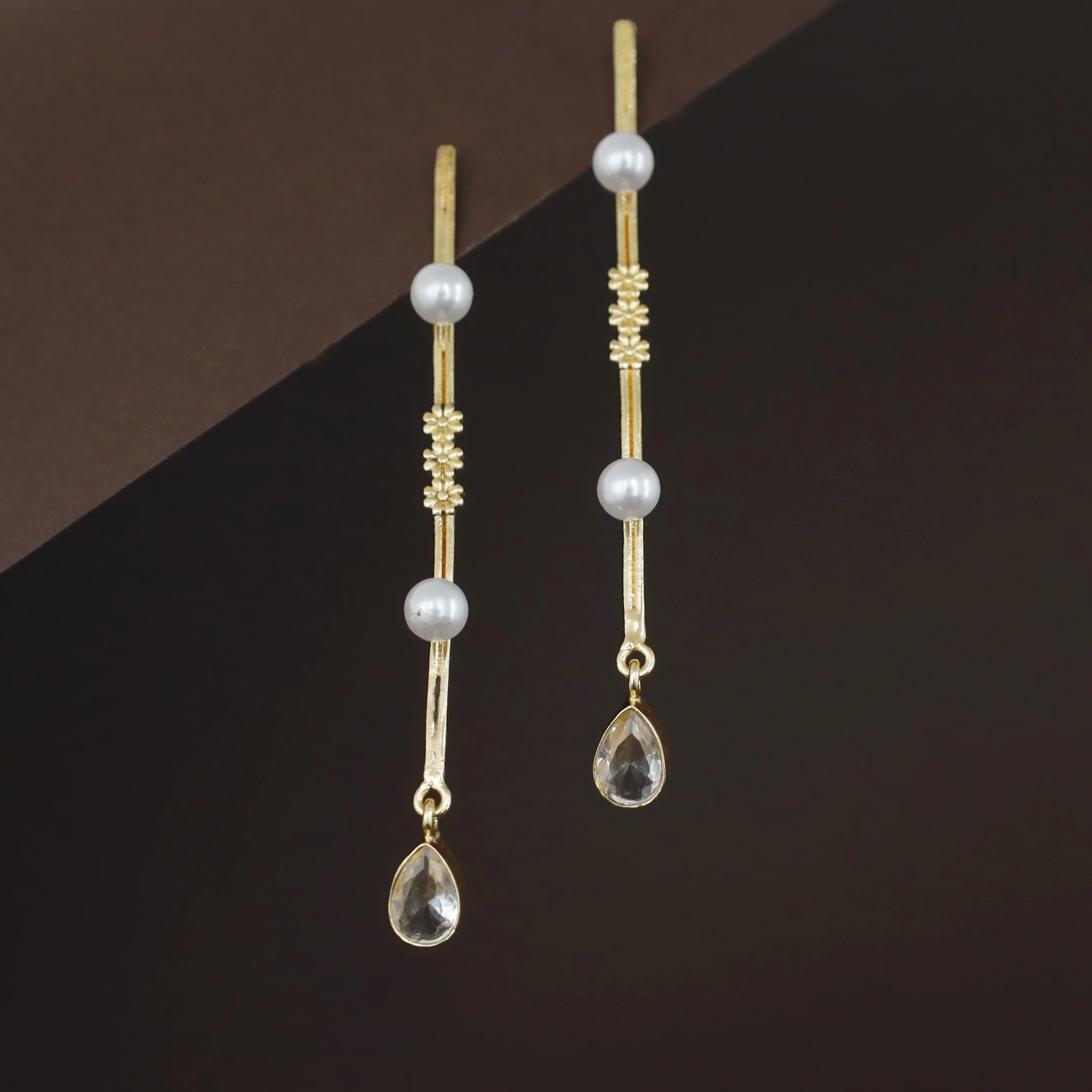 Jovita Dual Pearl + Glossy Drop Stick Earring - Image 7