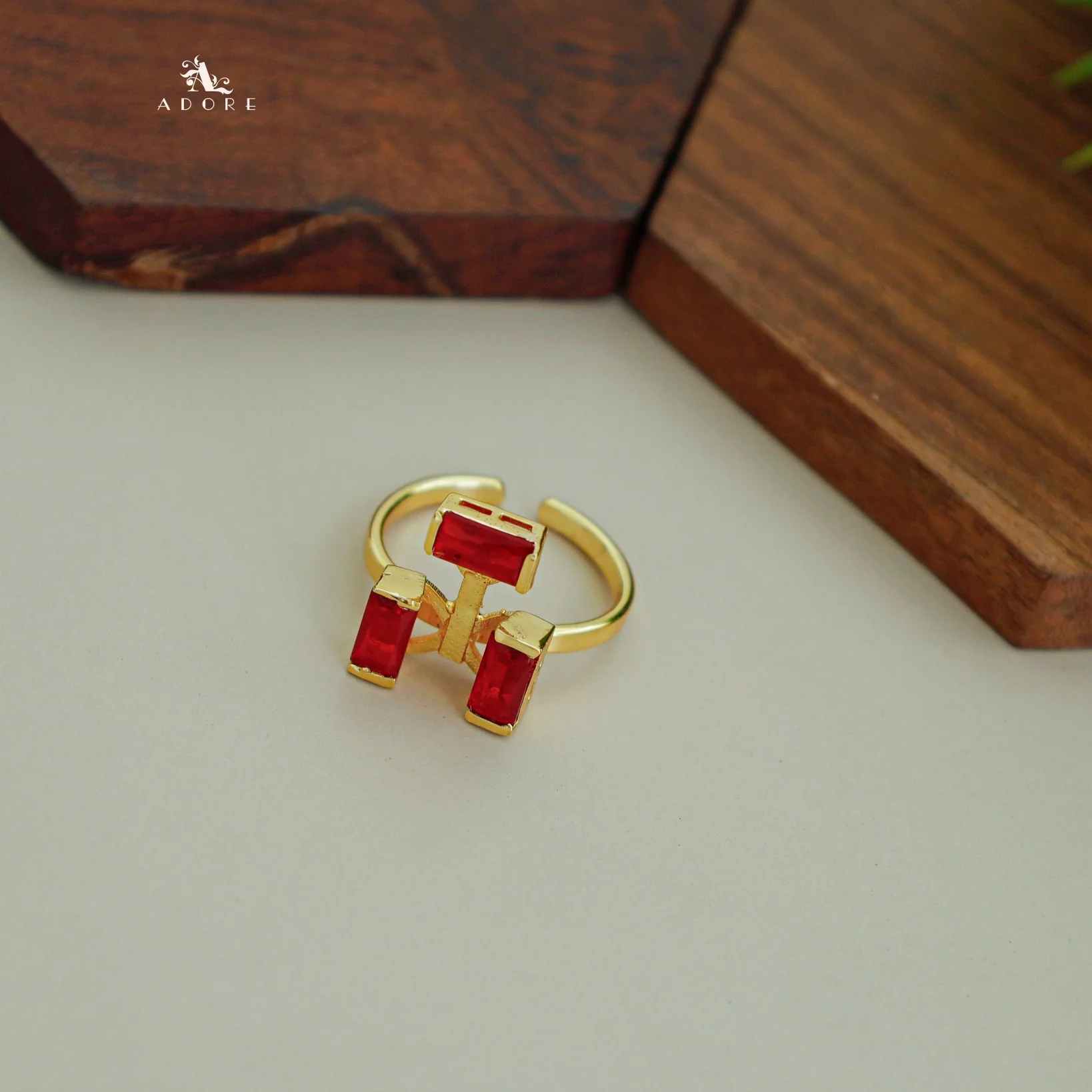 Julianne 3 Block Glossy Ring - Image 10