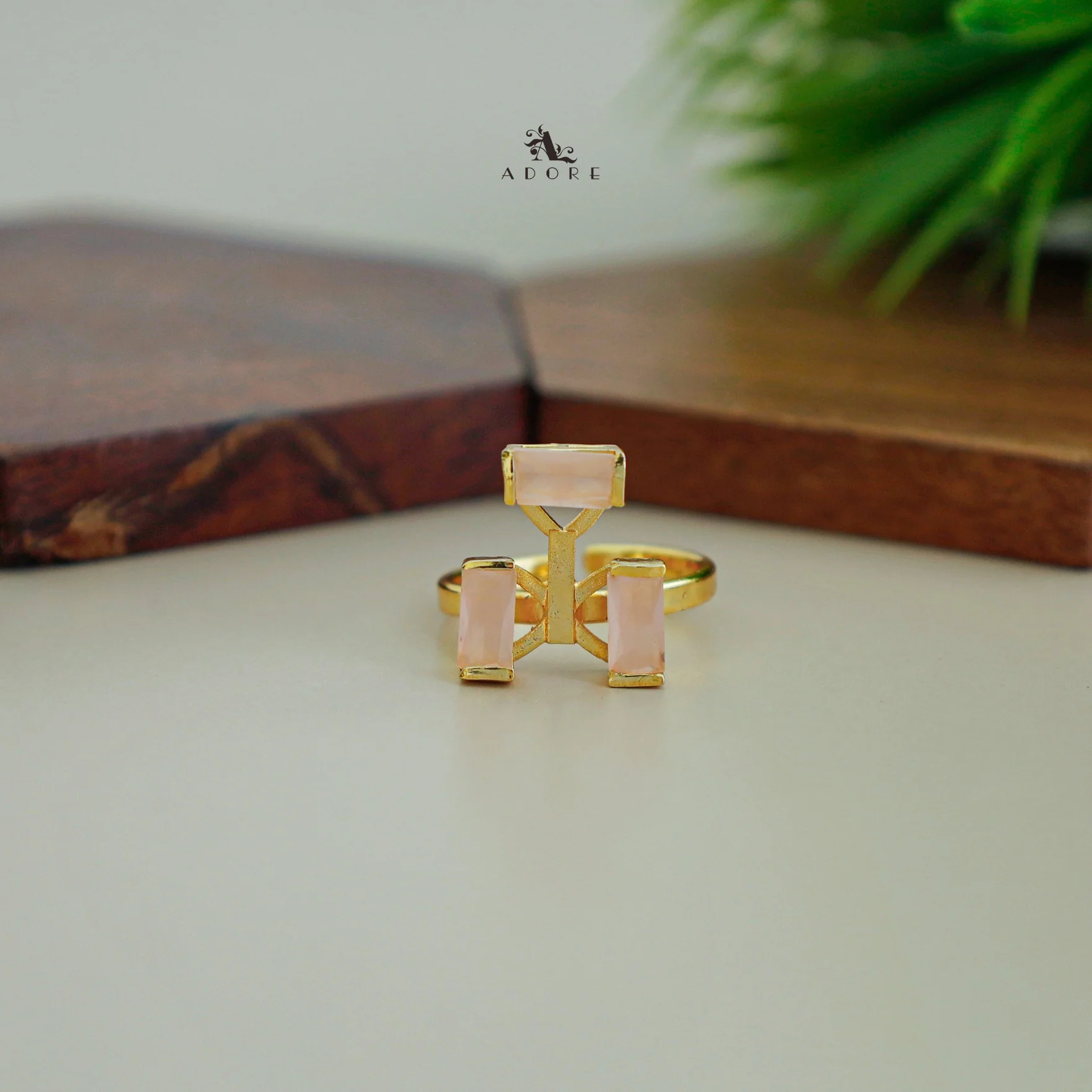 Julianne 3 Block Glossy Ring - Image 3