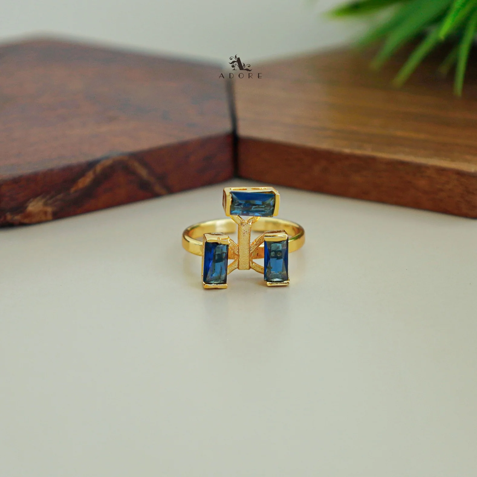 Julianne 3 Block Glossy Ring - Image 5