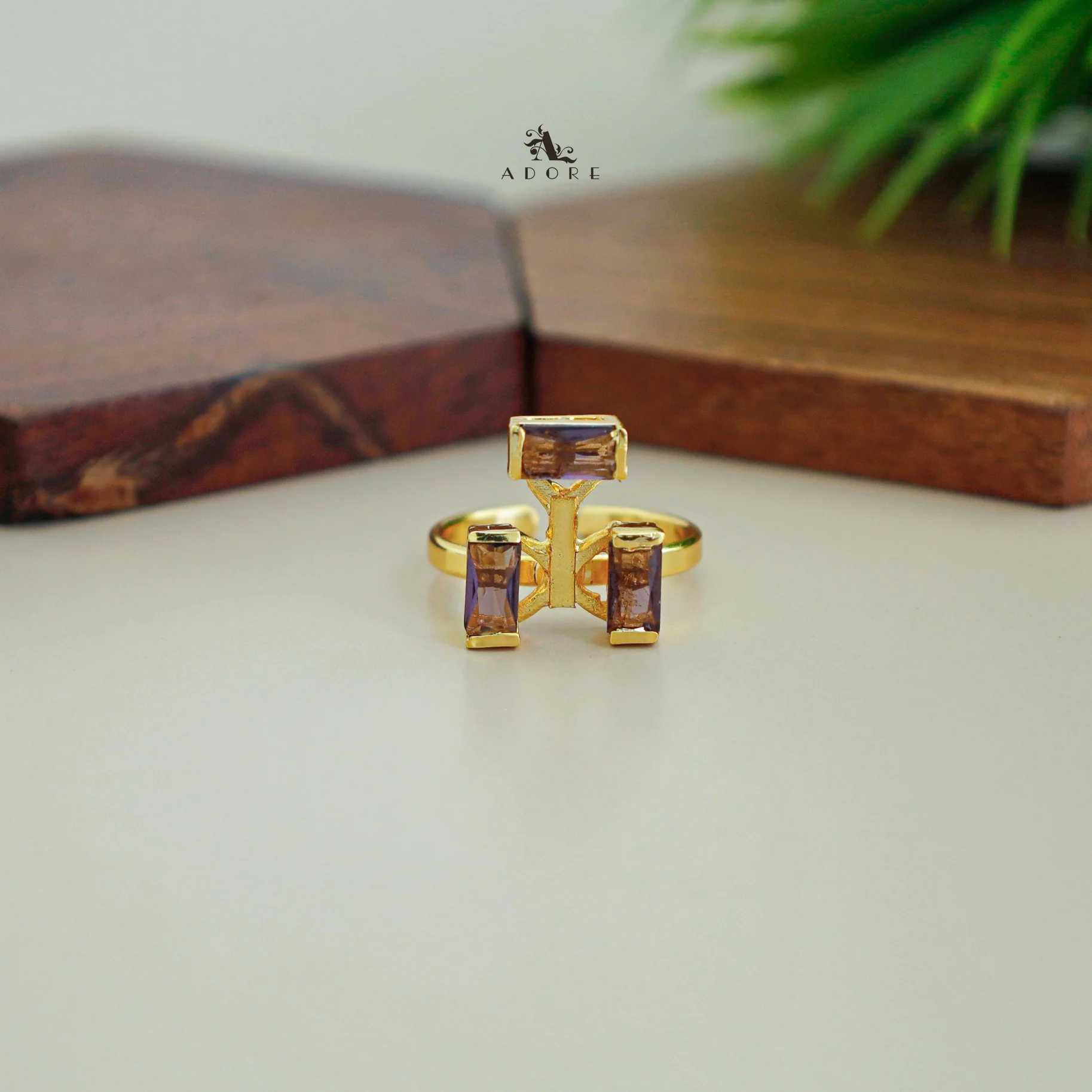 Julianne 3 Block Glossy Ring - Image 7