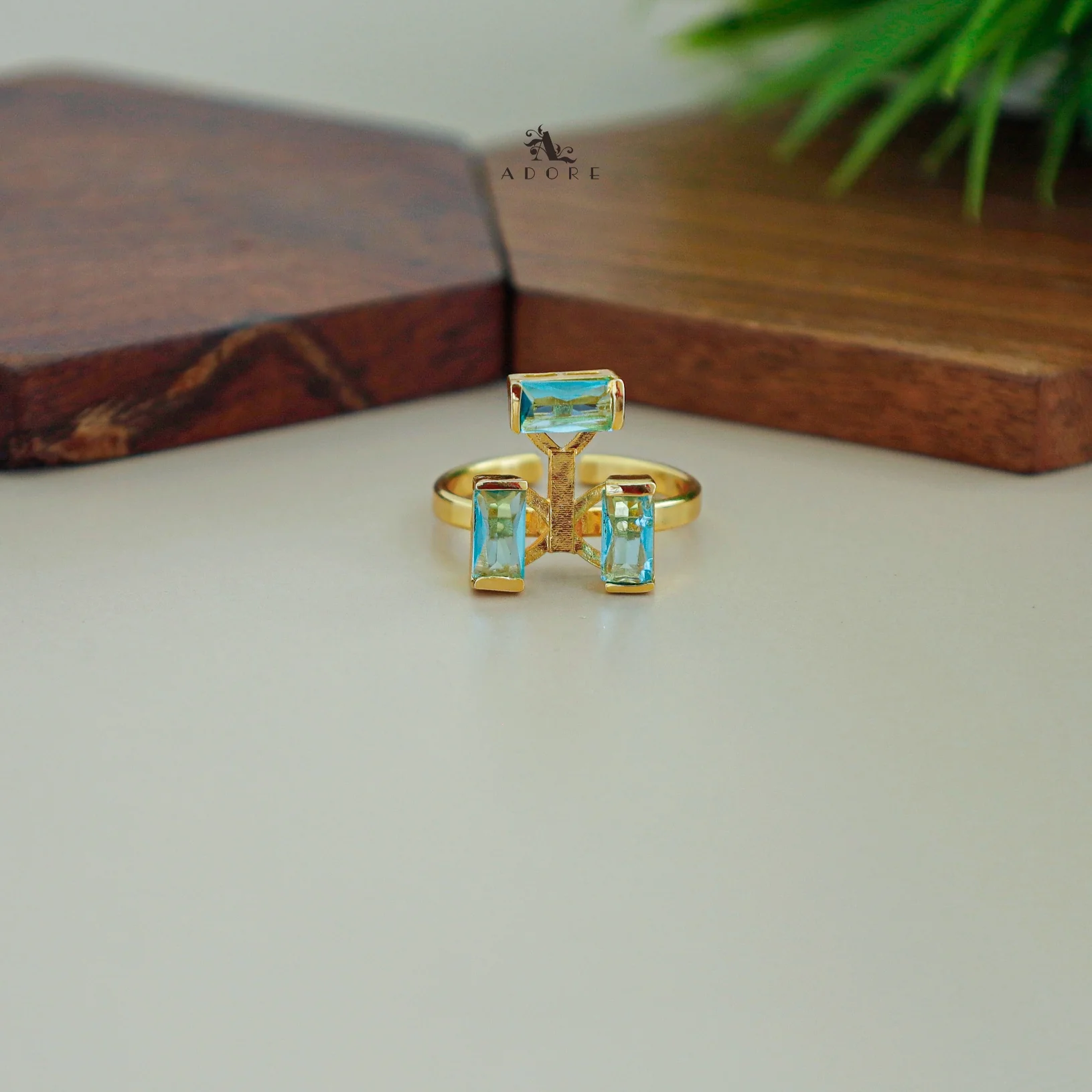 Julianne 3 Block Glossy Ring - Image 8