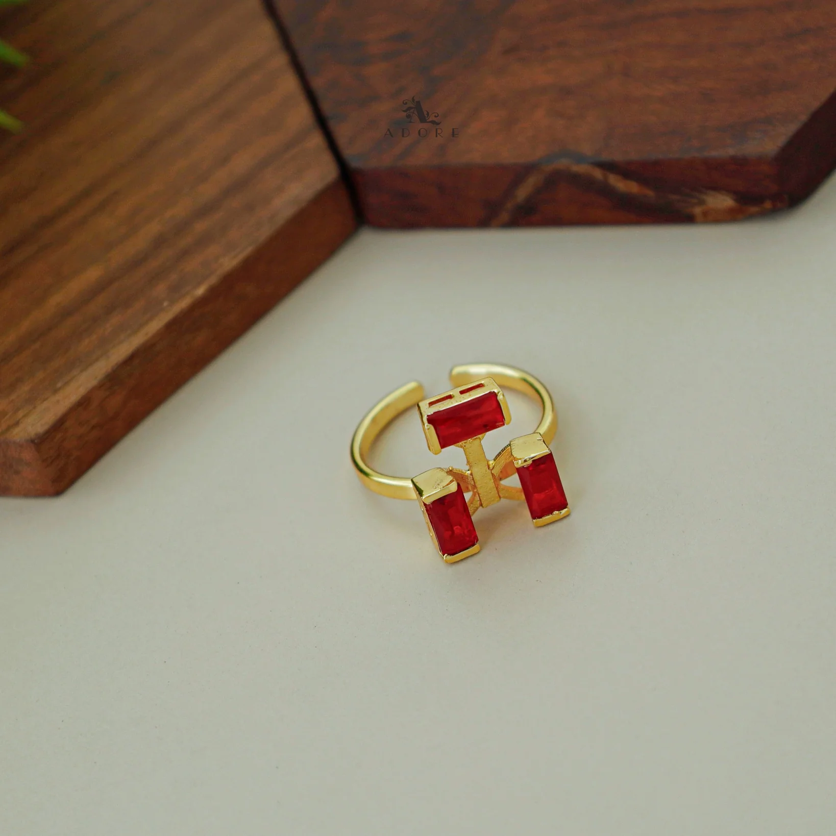 Julianne 3 Block Glossy Ring - Image 9