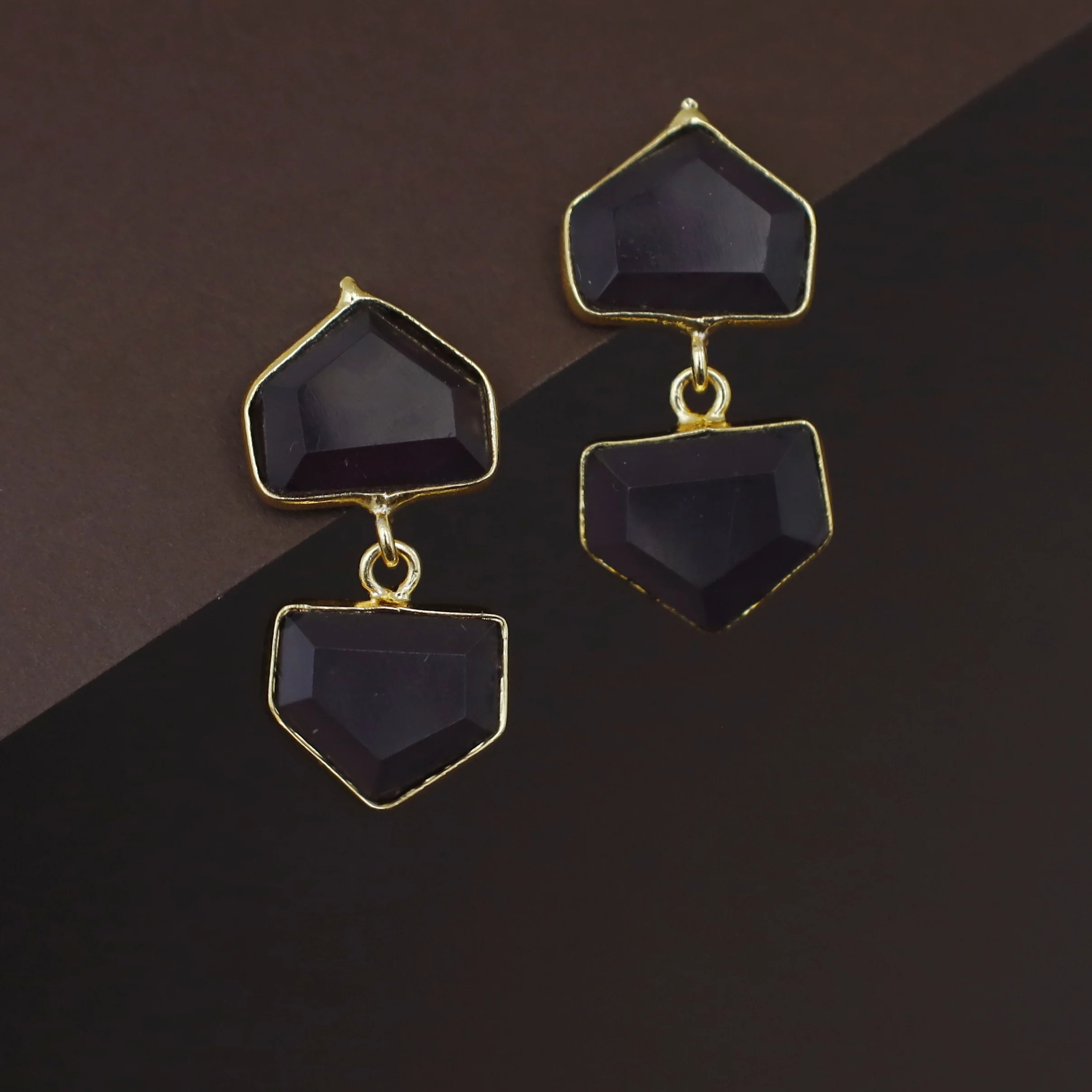 Julietta Dual Pentagon Earring - Image 3
