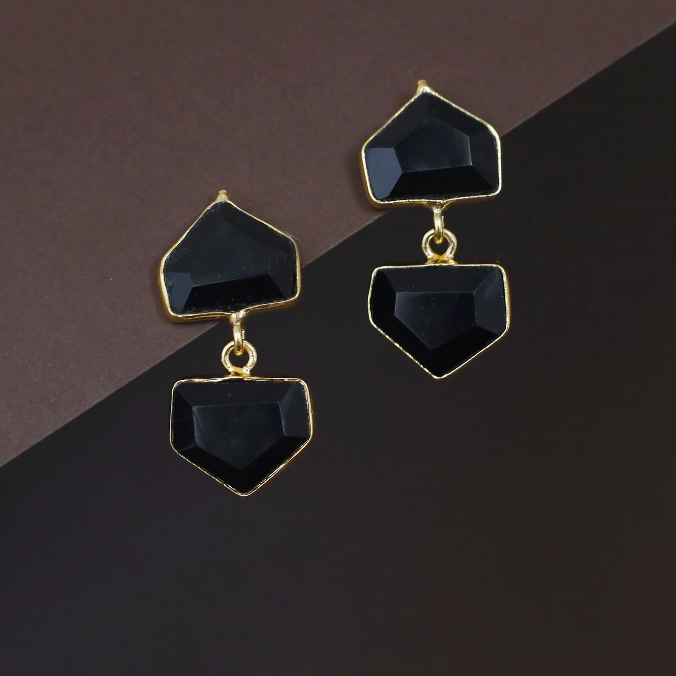 Julietta Dual Pentagon Earring - Image 4