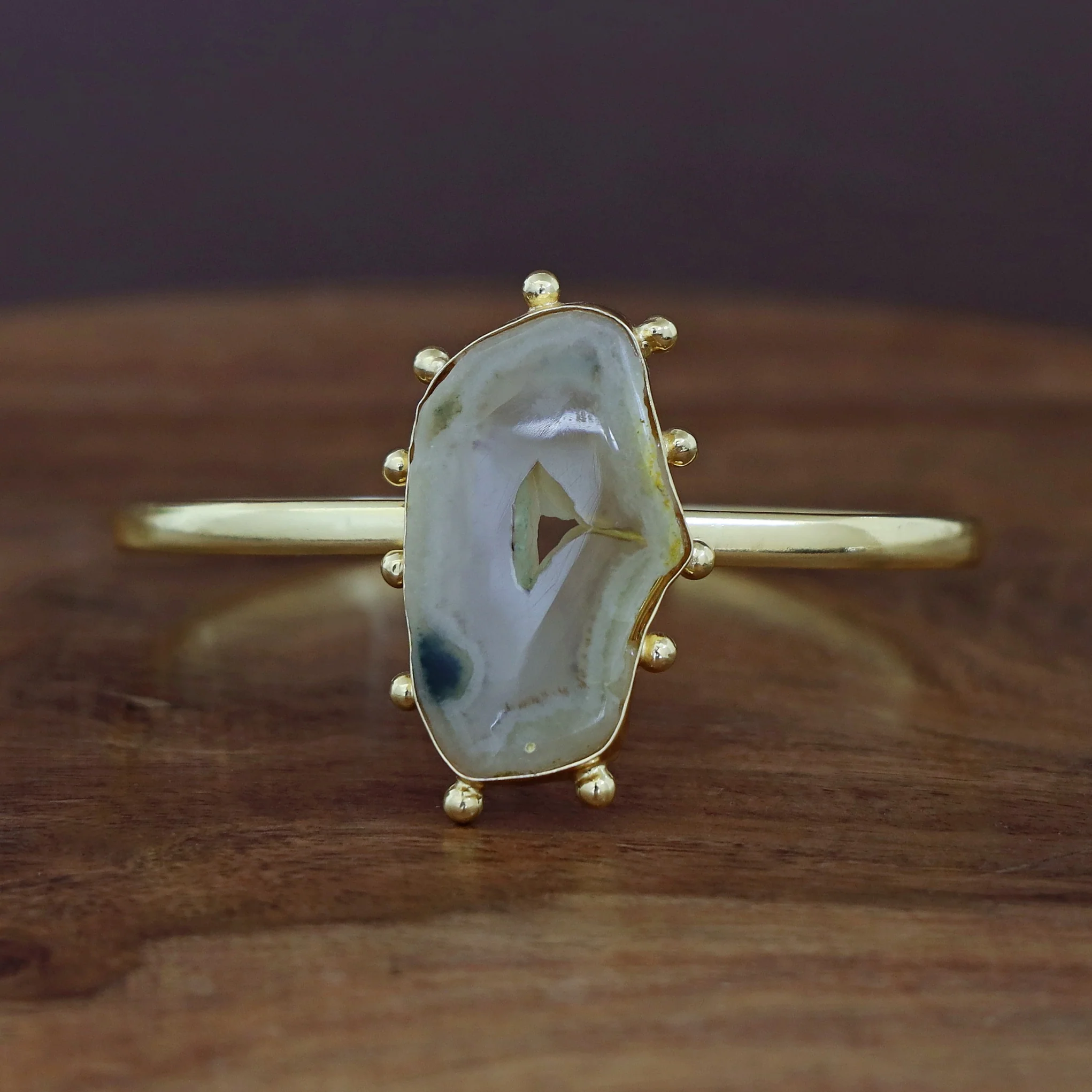Kaeli Agate Stone Bangle - Image 3