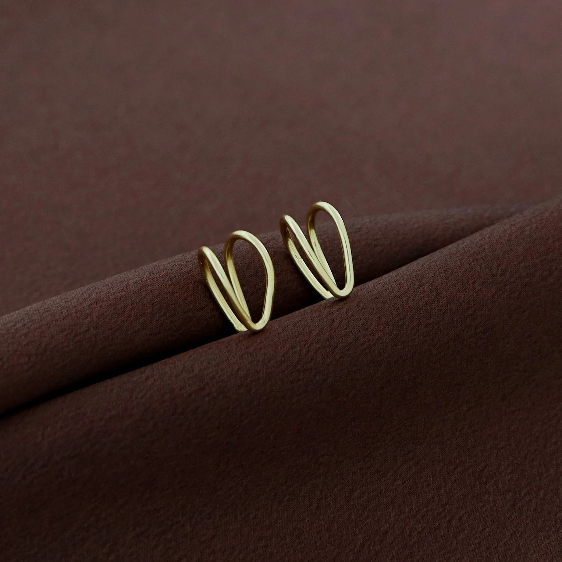Kaira Golden Ear-Cuff (Set Of 2) - Image 3