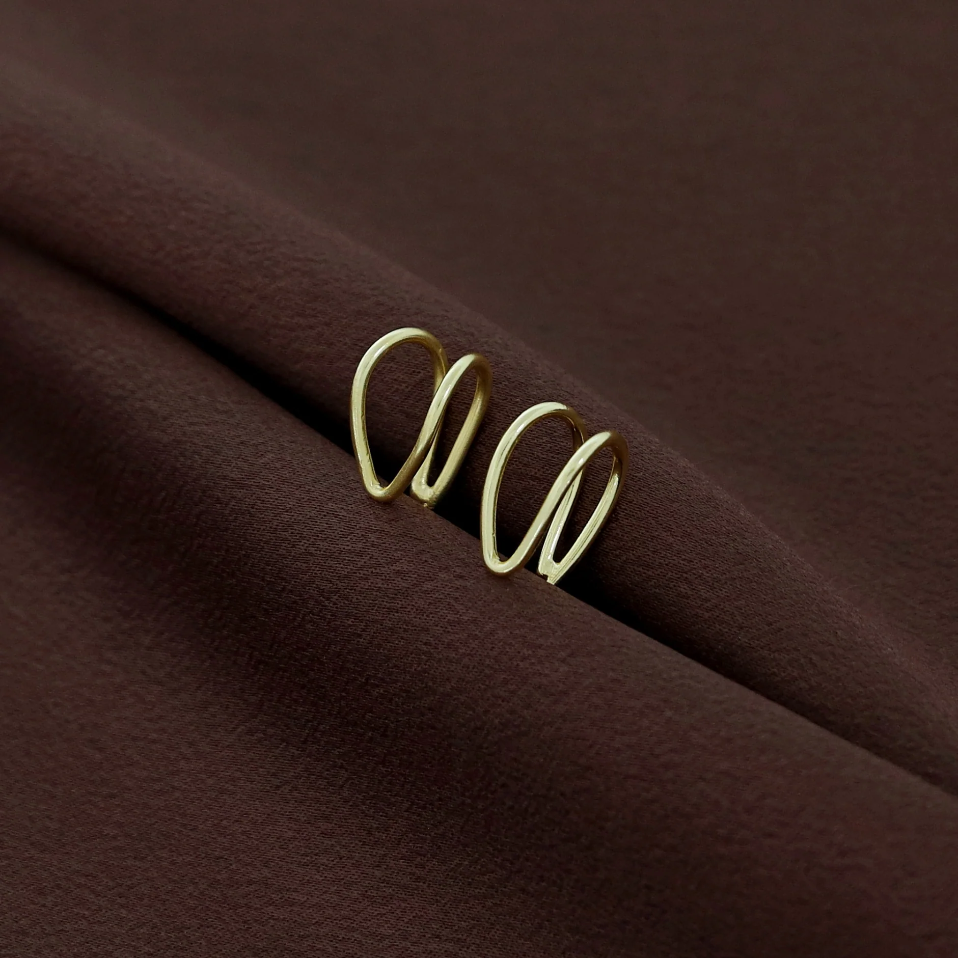 Kaira Golden Ear-Cuff (Set Of 2) - Image 4