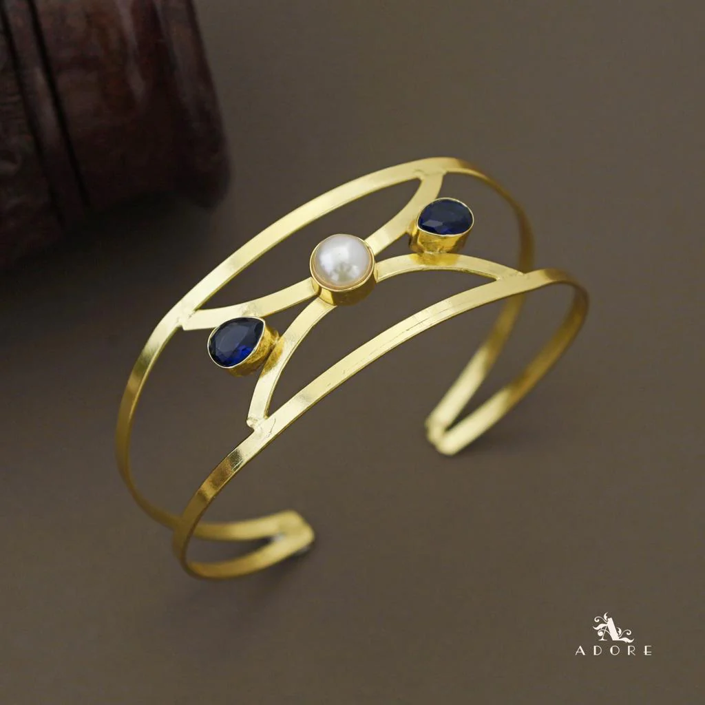 Kalpita Dual Round Glossy With Pearl Bangle - Image 7