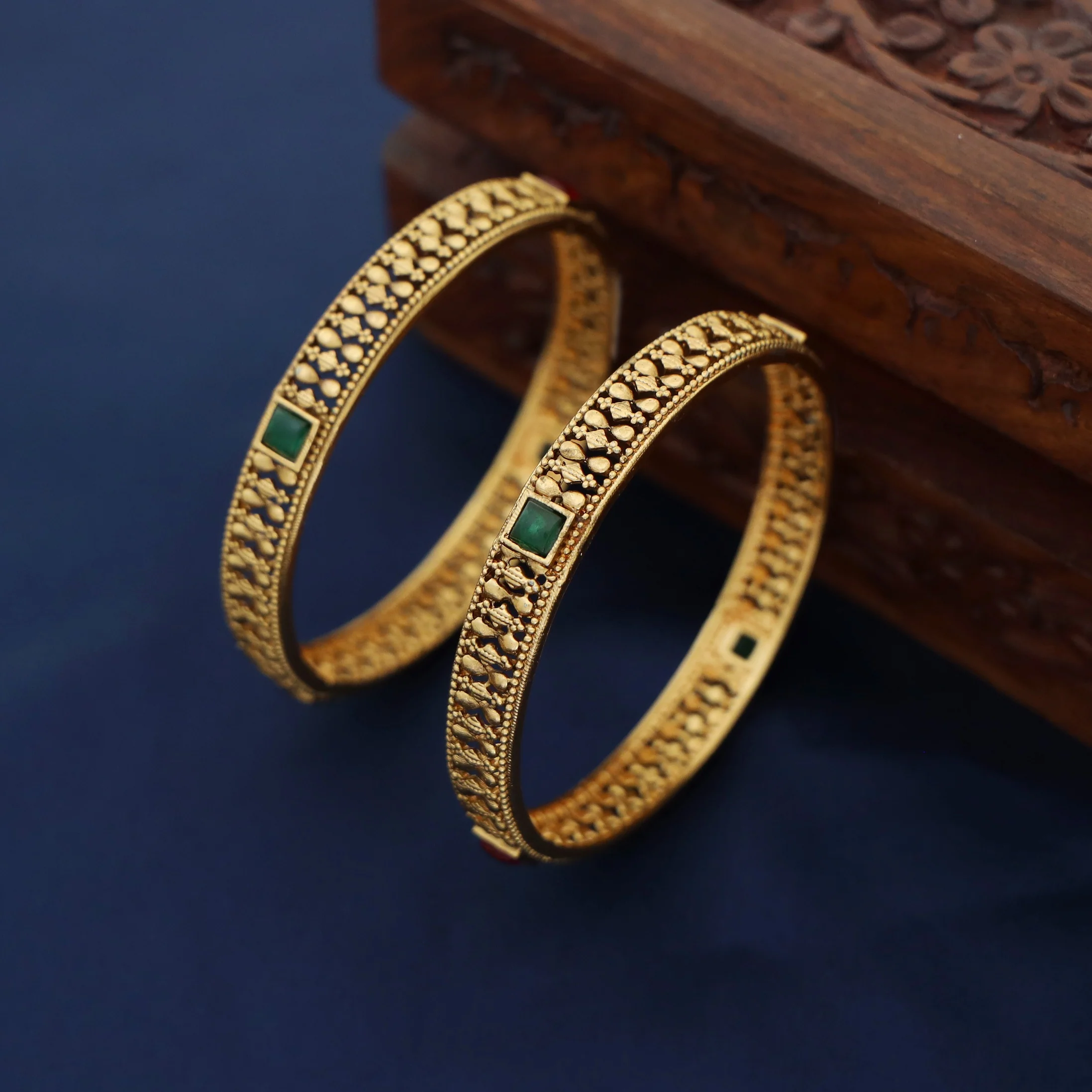Kanchana Square Bangle (Set Of 2) - Image 2
