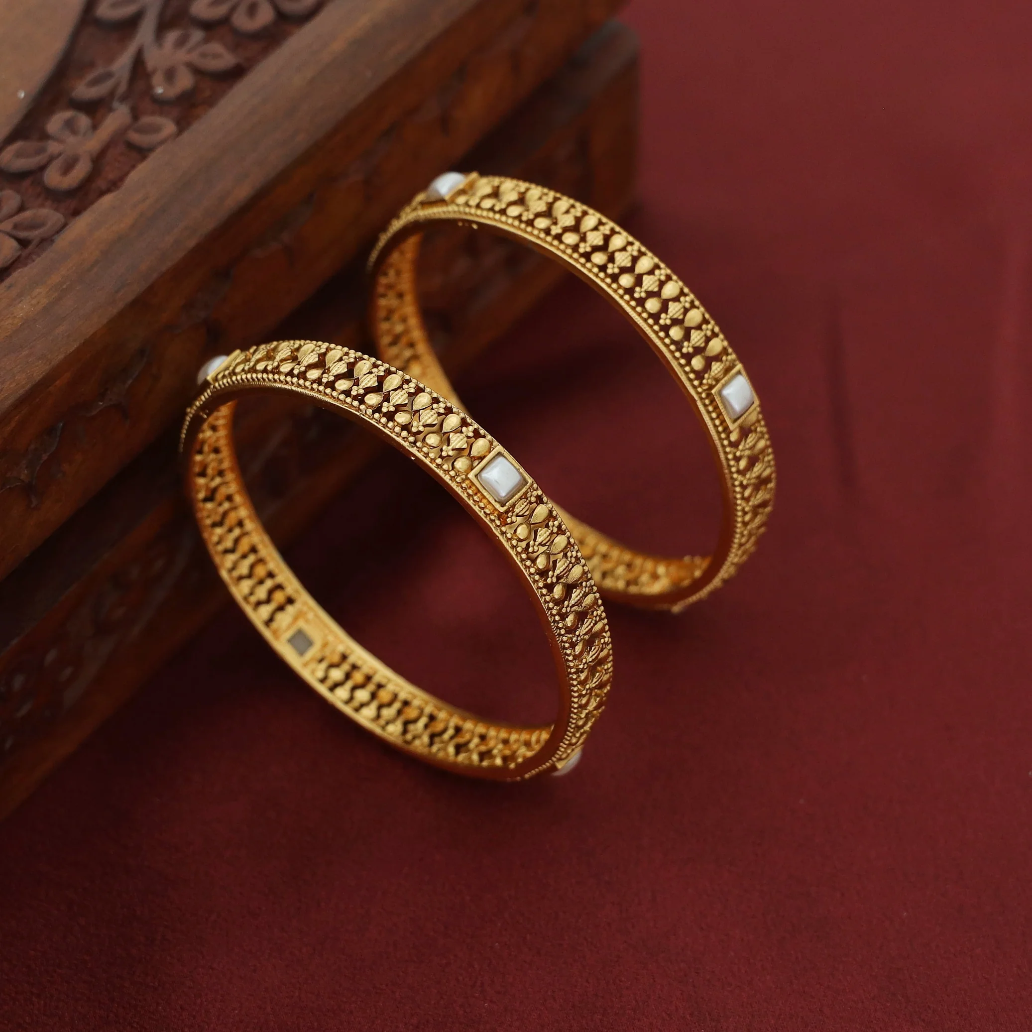 Kanchana Square Bangle (Set Of 2) - Image 3
