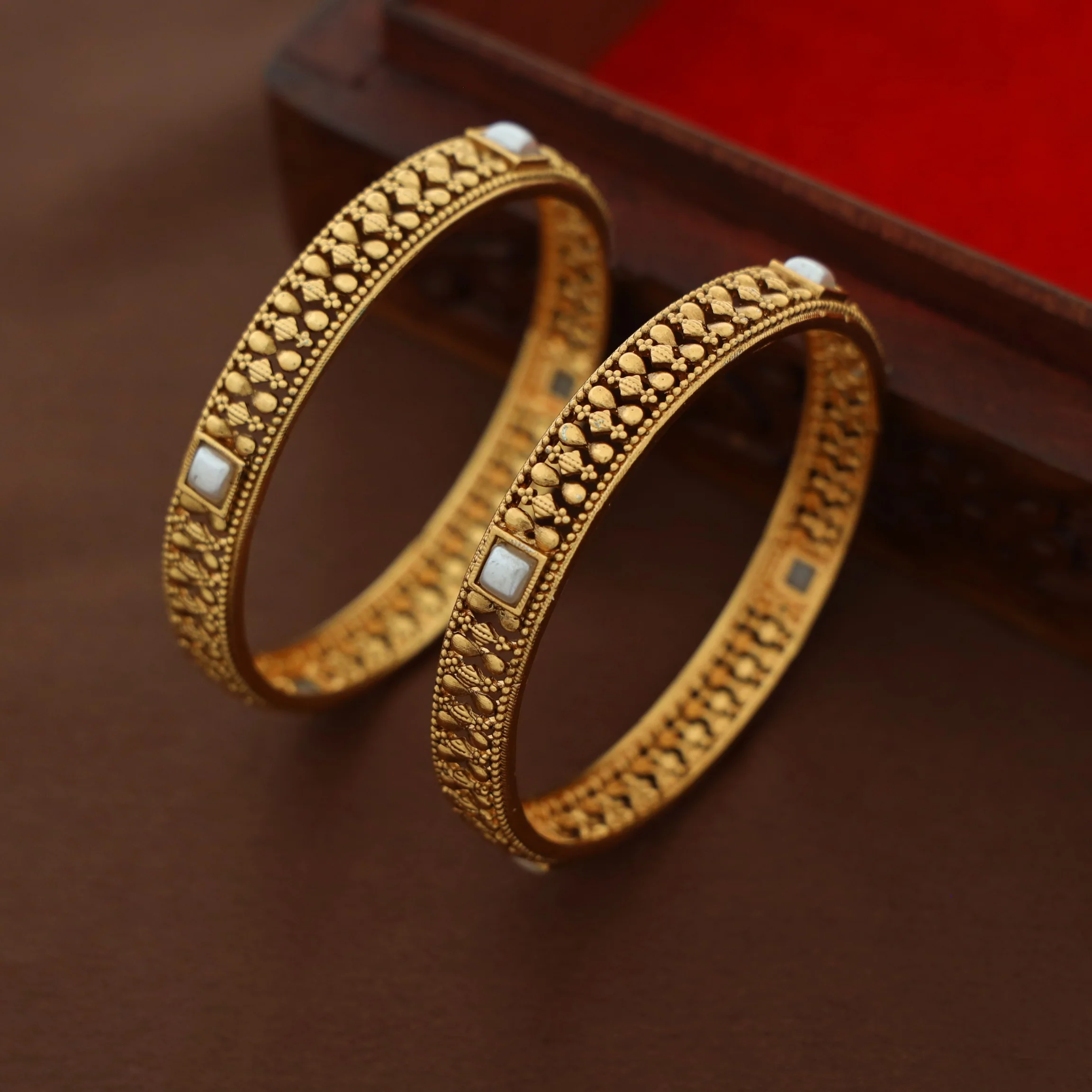 Kanchana Square Bangle (Set Of 2) - Image 6